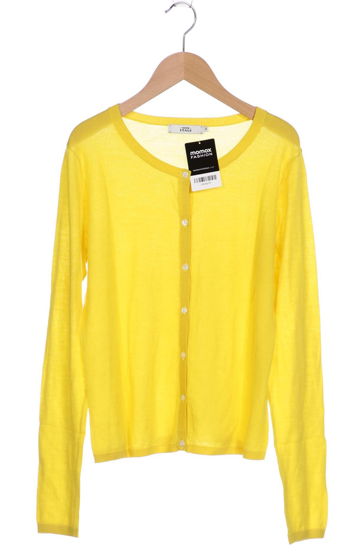 

0039 Italy Damen Strickjacke, gelb, Gr. 38