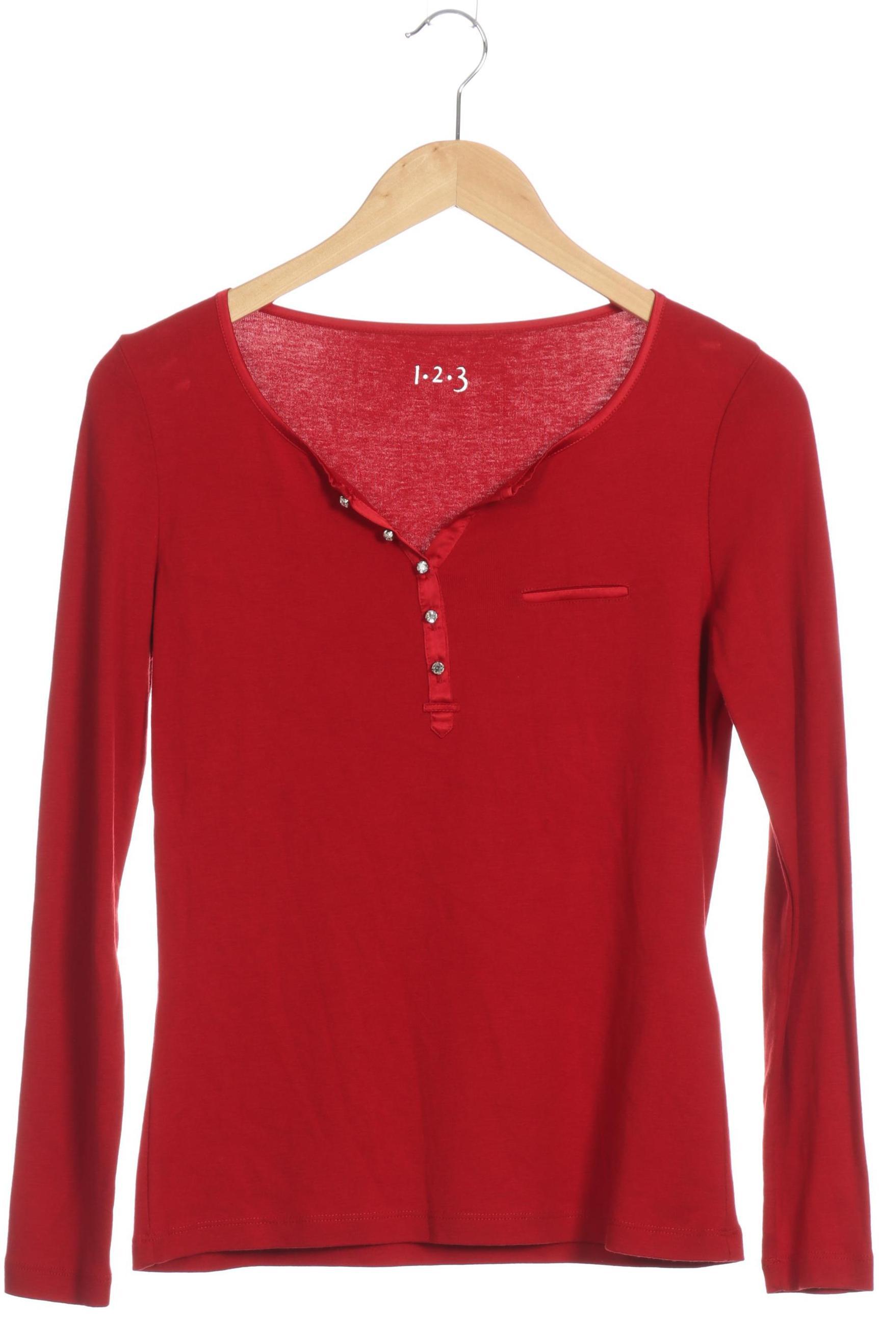 

1 2 3 Paris Damen Langarmshirt, rot, Gr. 36