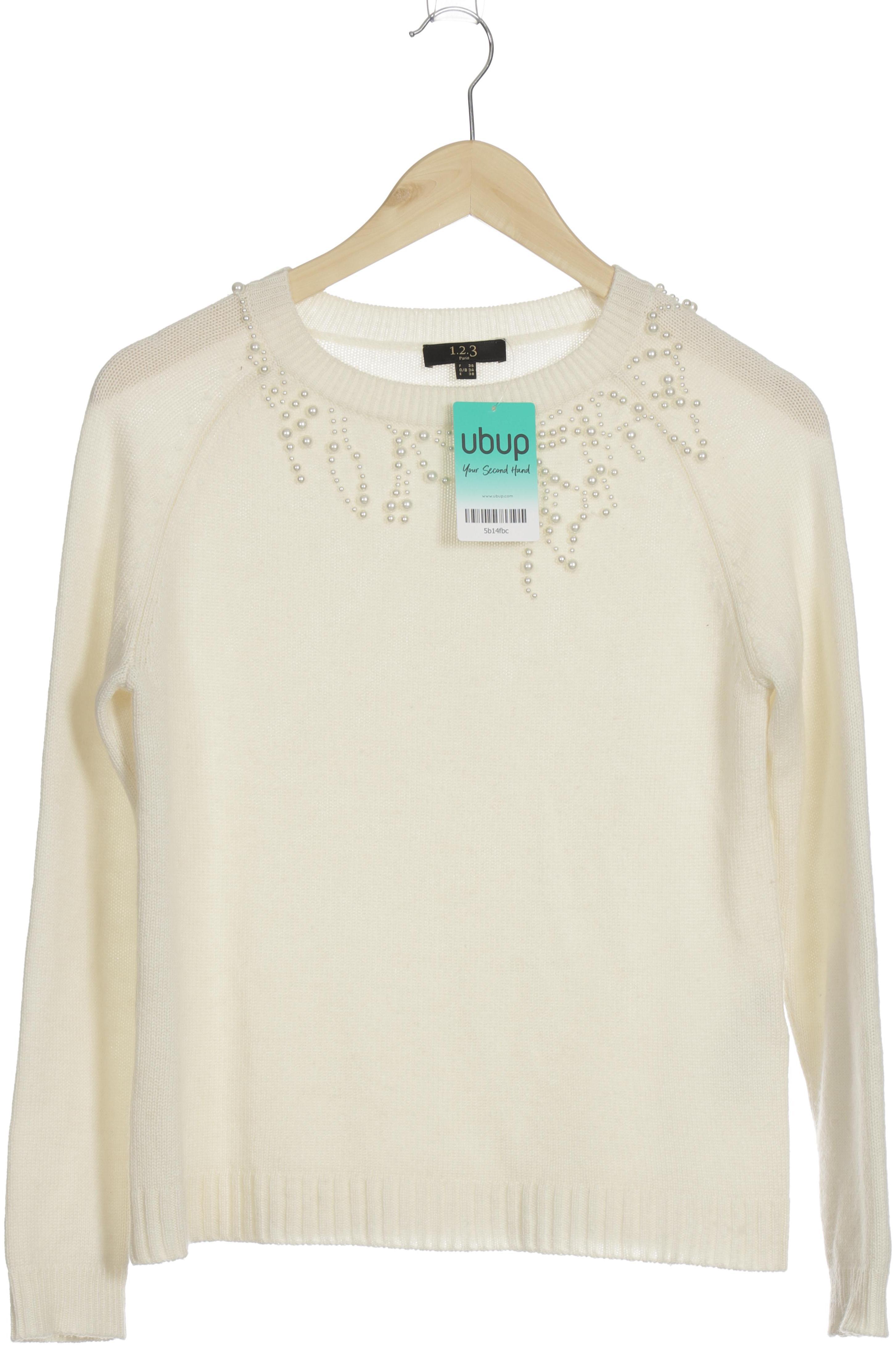 

1 2 3 Paris Damen Pullover, weiß, Gr. 34