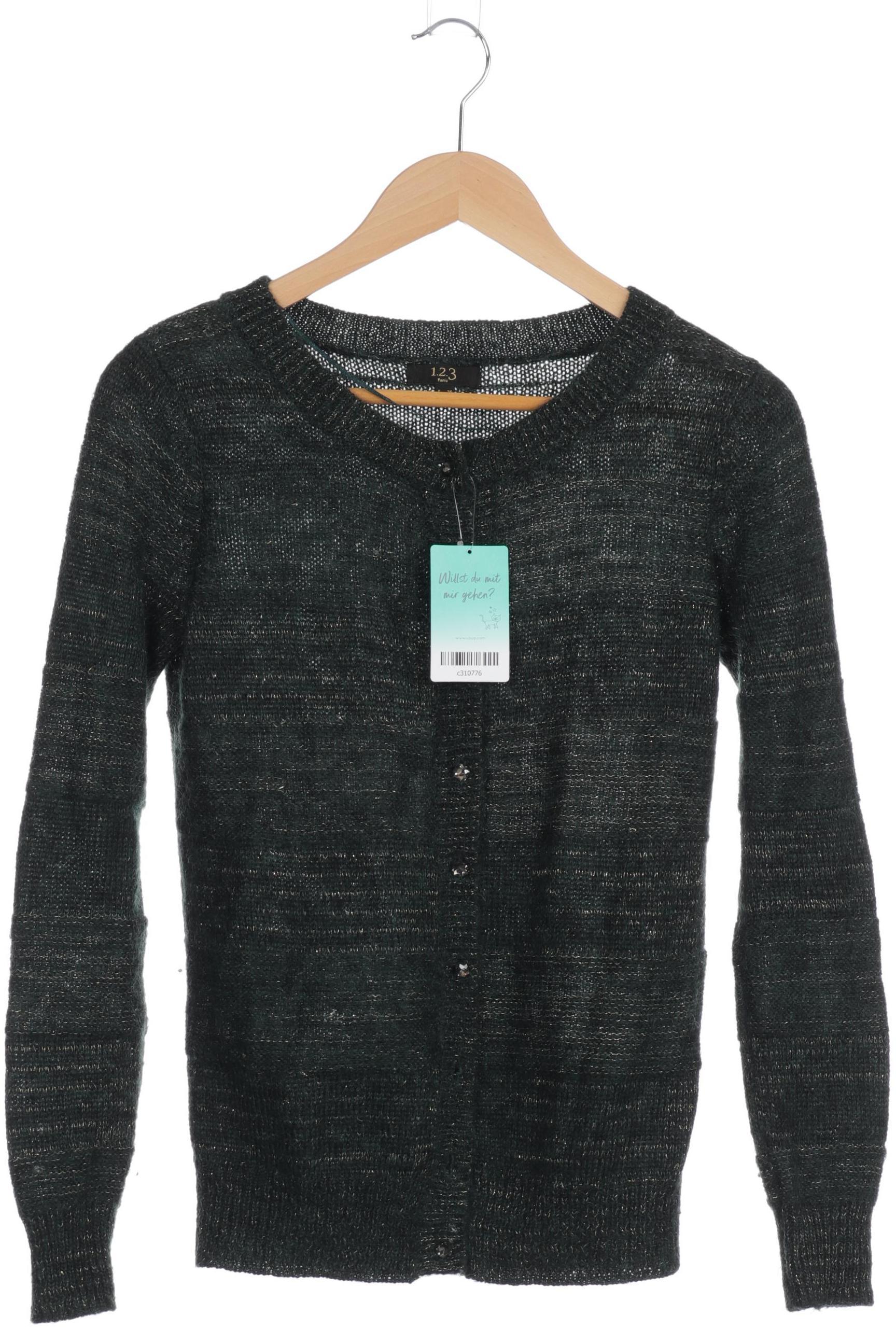 

1 2 3 Paris Damen Strickjacke, grün, Gr. 34