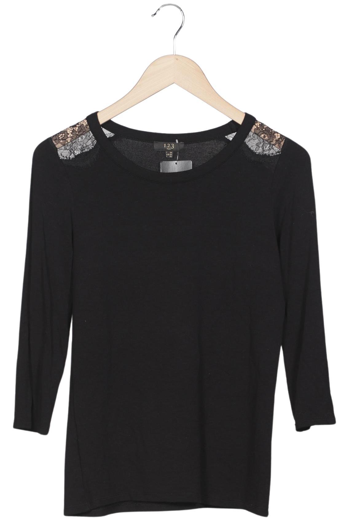 

1 2 3 Paris Damen Langarmshirt, schwarz, Gr. 36