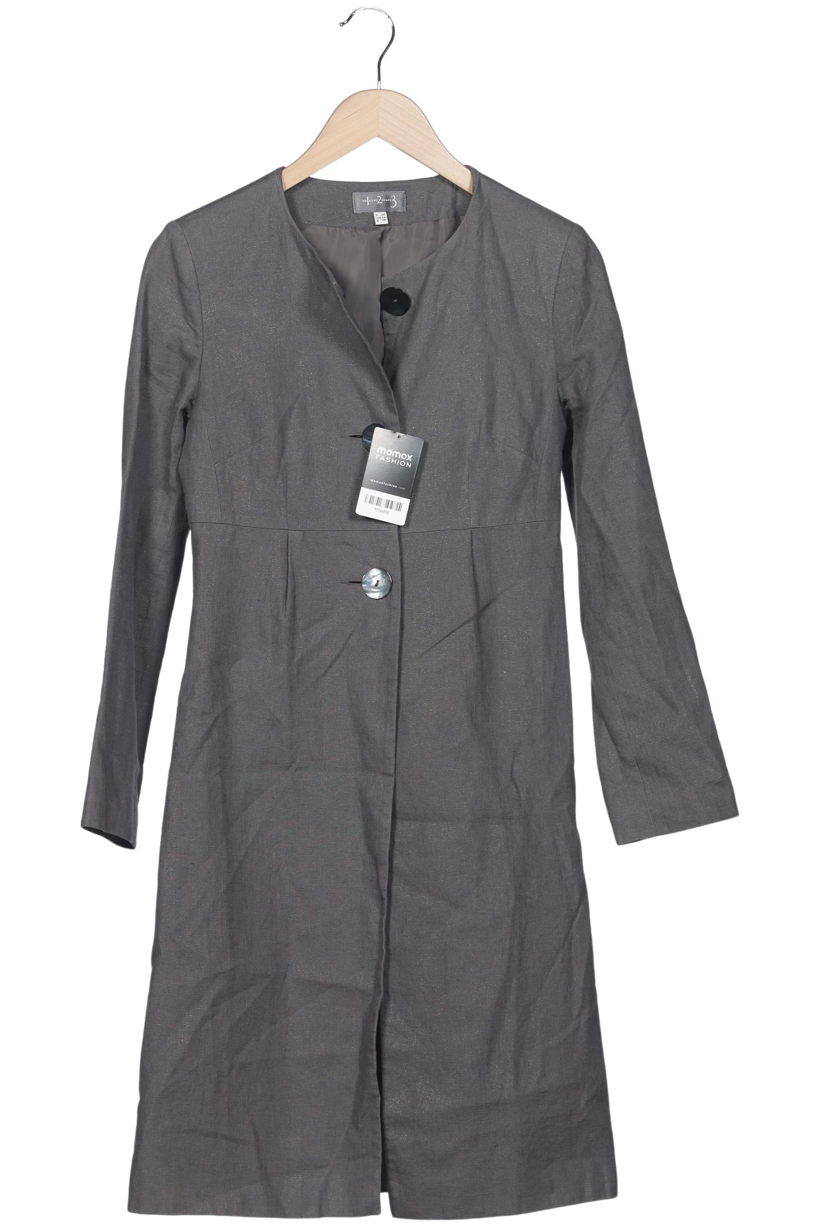 

1 2 3 Paris Damen Mantel, grau, Gr. 34