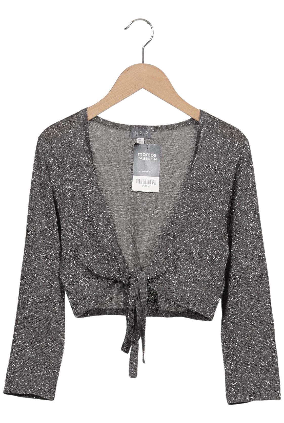 

1 2 3 Paris Damen Strickjacke, grau, Gr. 40