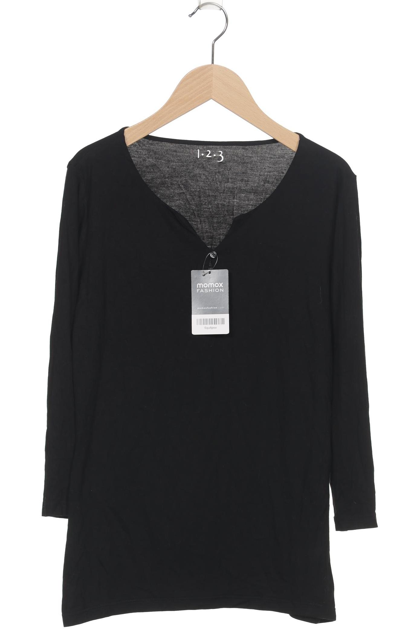 

1 2 3 Paris Damen Langarmshirt, schwarz, Gr. 38