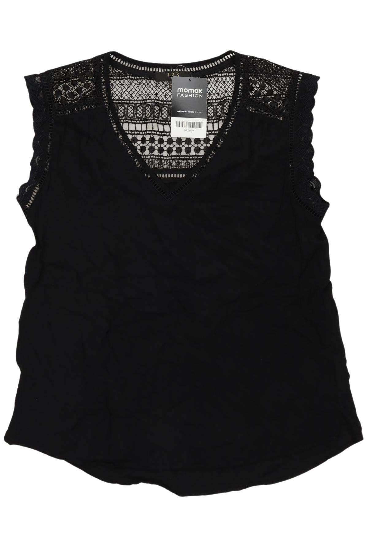 

1 2 3 Paris Damen Top, schwarz, Gr. 34