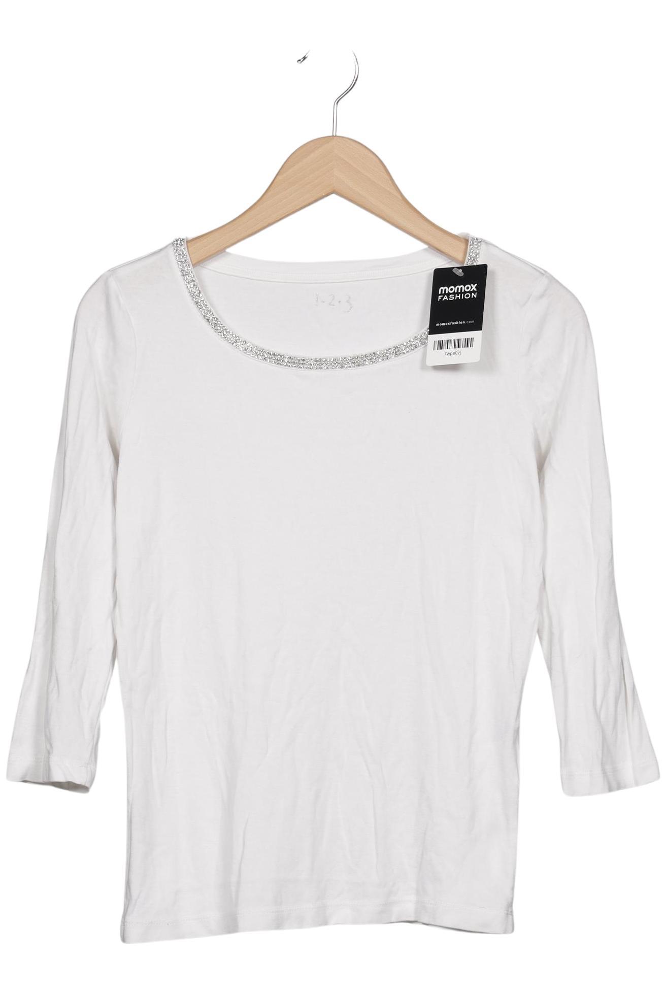 

1 2 3 Paris Damen Langarmshirt, weiß, Gr. 34