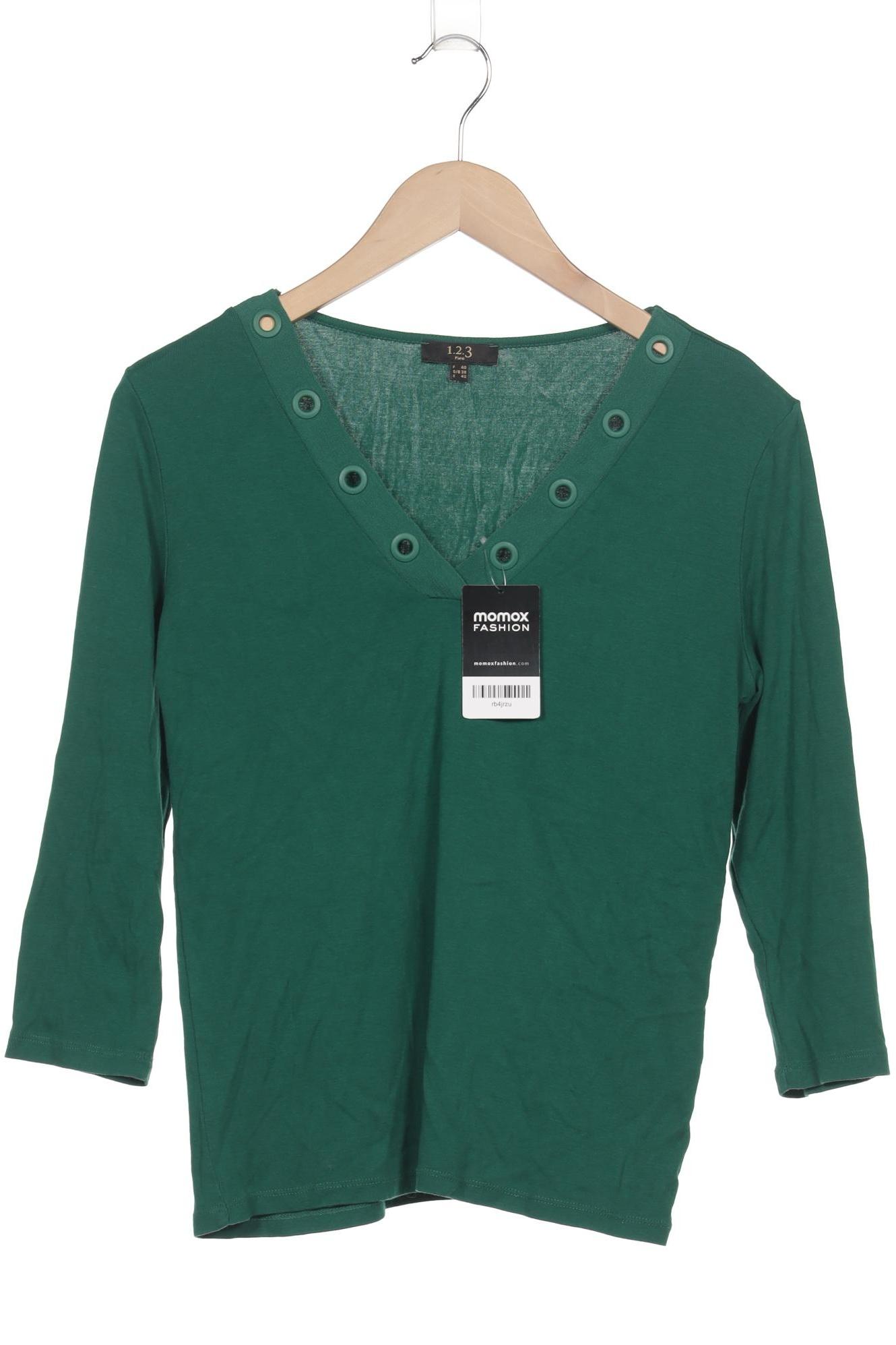 

1 2 3 Paris Damen Langarmshirt, grün, Gr. 38