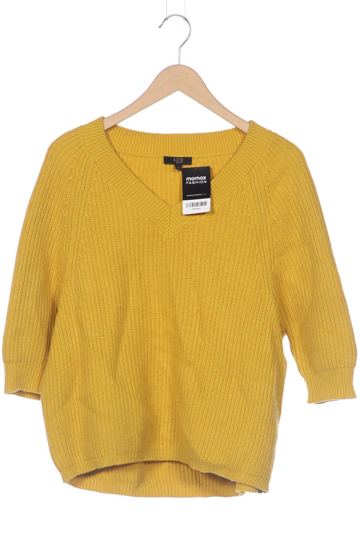 

1 2 3 Paris Damen Pullover, gelb, Gr. 36