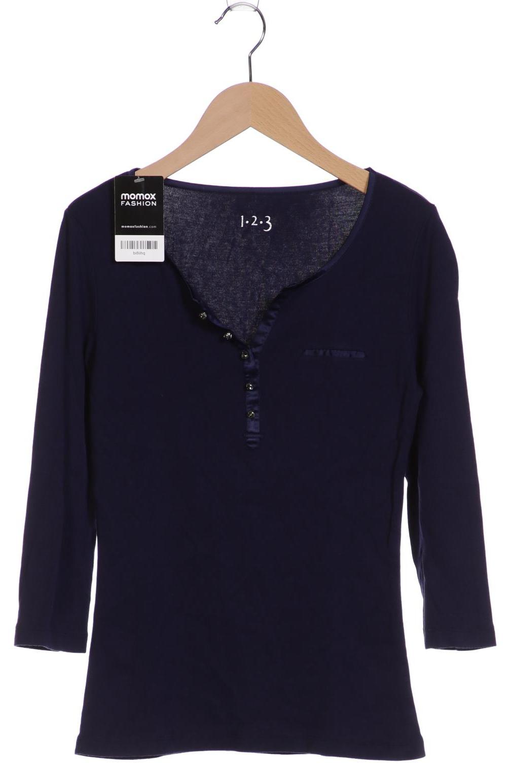 

1 2 3 Paris Damen Langarmshirt, marineblau