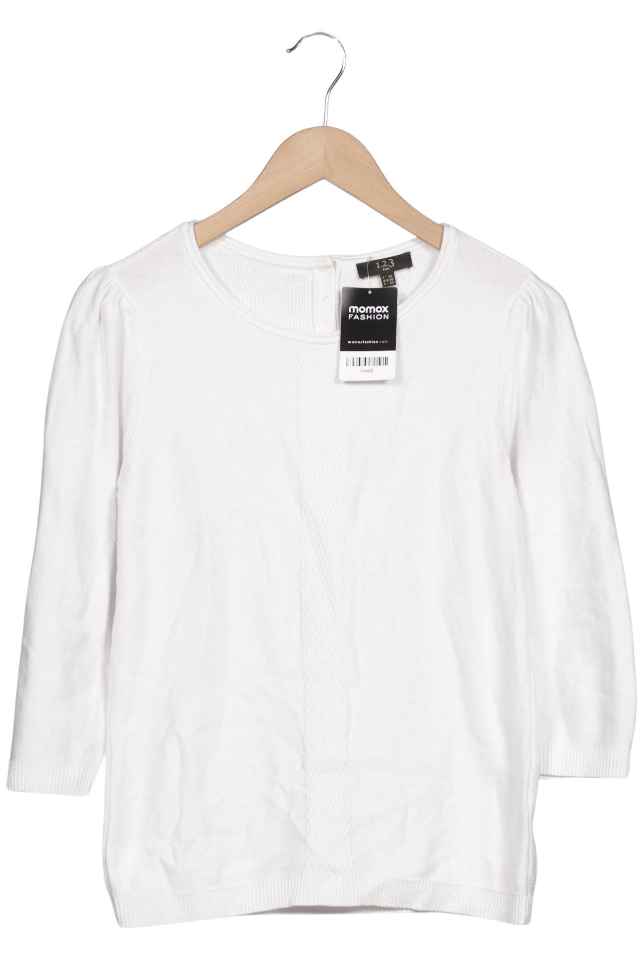 

1 2 3 Paris Damen Pullover, weiß, Gr. 38