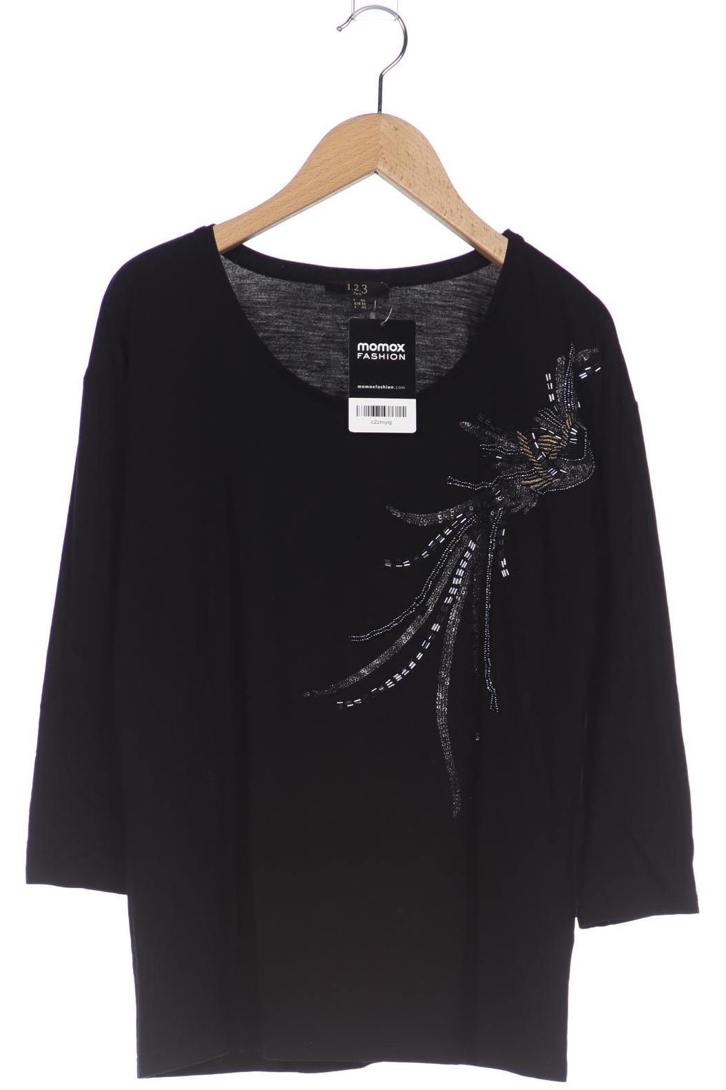 

1 2 3 Paris Damen Langarmshirt, schwarz, Gr. 38