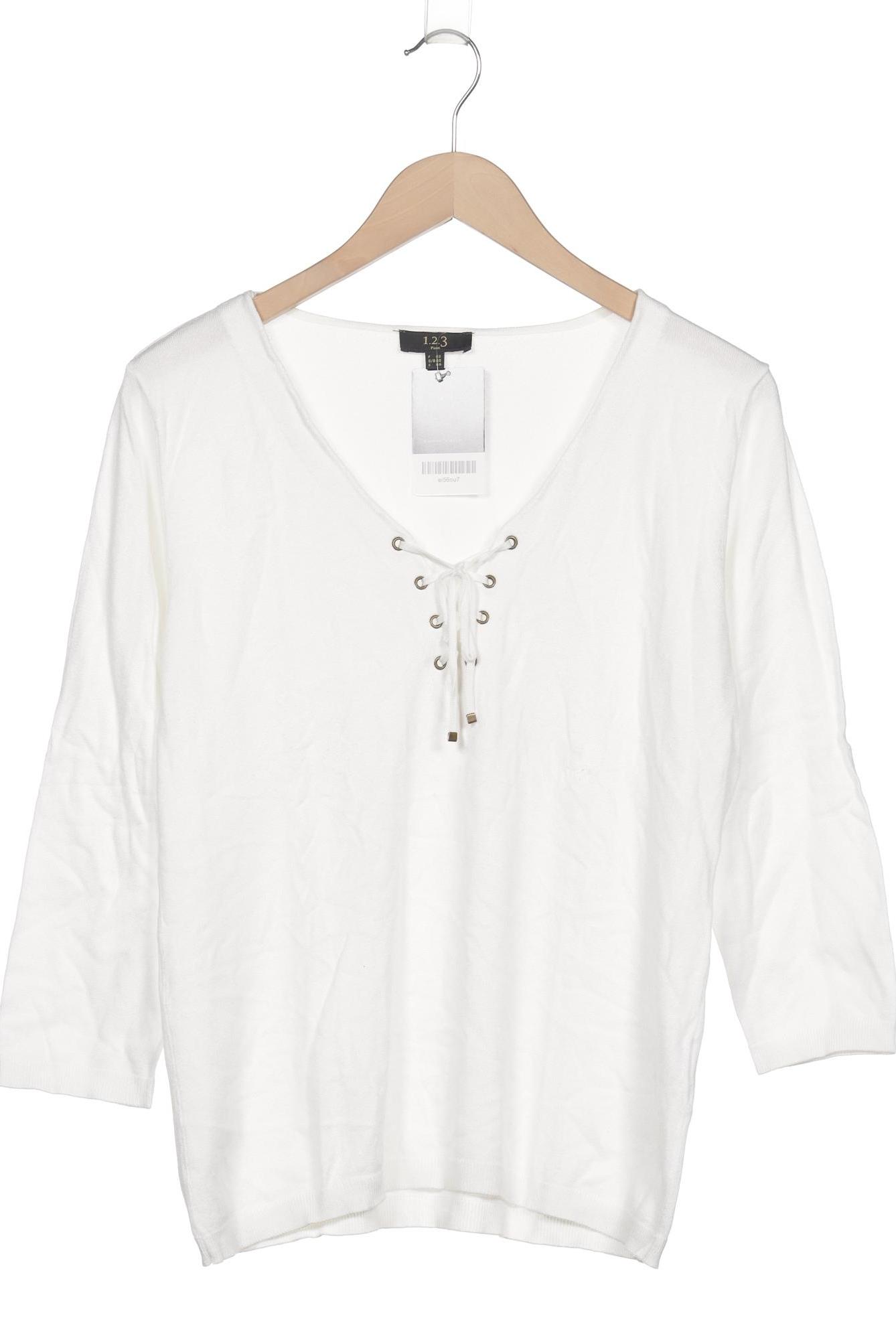 

1 2 3 Paris Damen Pullover, weiß, Gr. 40