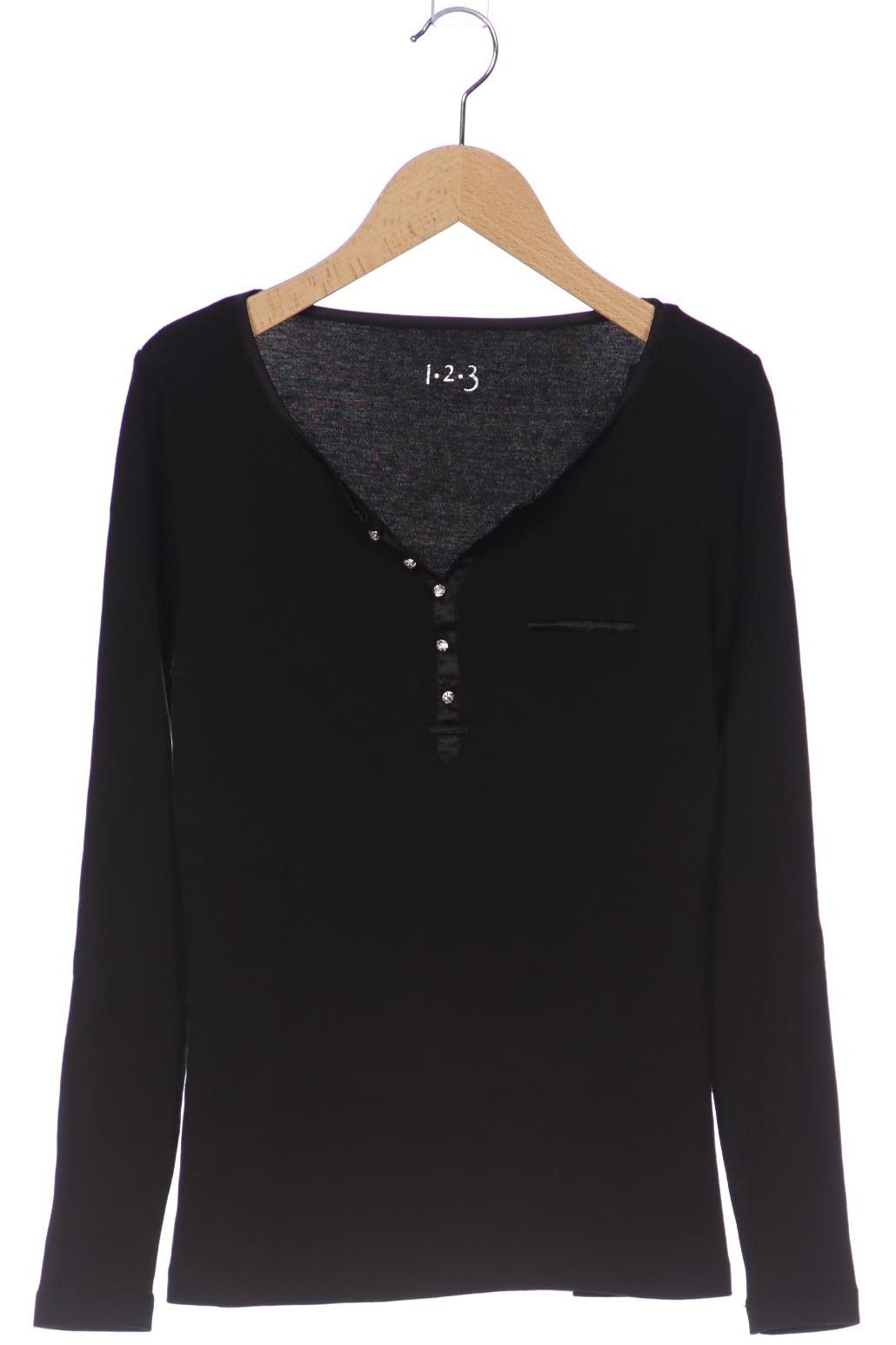 

1 2 3 Paris Damen Langarmshirt, schwarz, Gr. 34