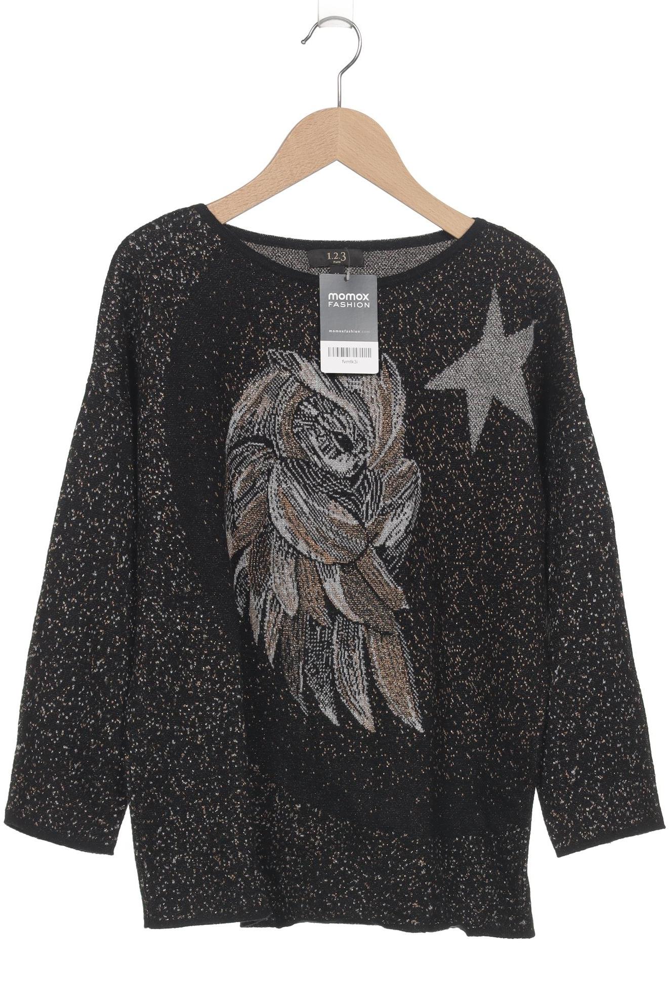 

1 2 3 Paris Damen Pullover, schwarz, Gr. 38