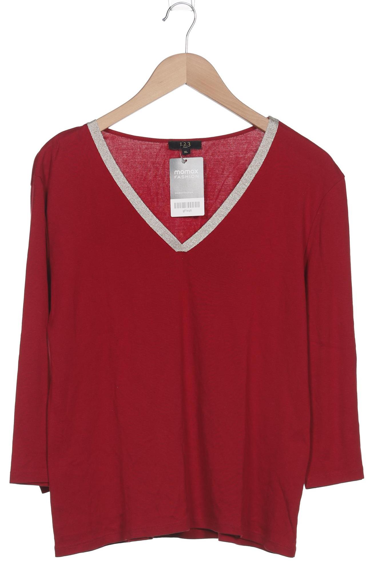 

1 2 3 Paris Damen Langarmshirt, bordeaux, Gr. 44