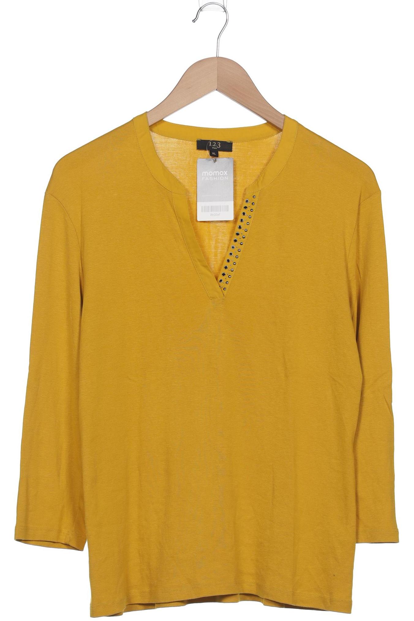 

1 2 3 Paris Damen Langarmshirt, gelb, Gr. 44