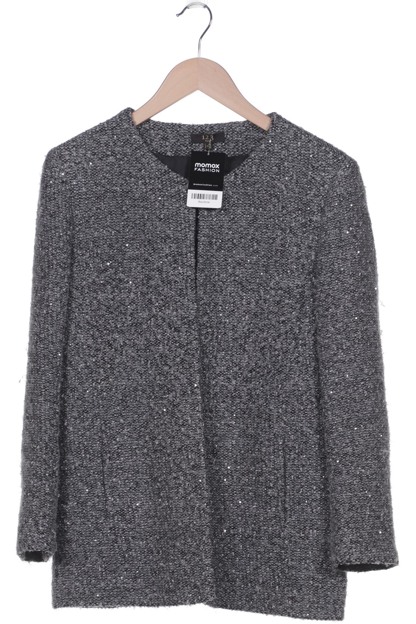 

1 2 3 Paris Damen Strickjacke, grau, Gr. 40