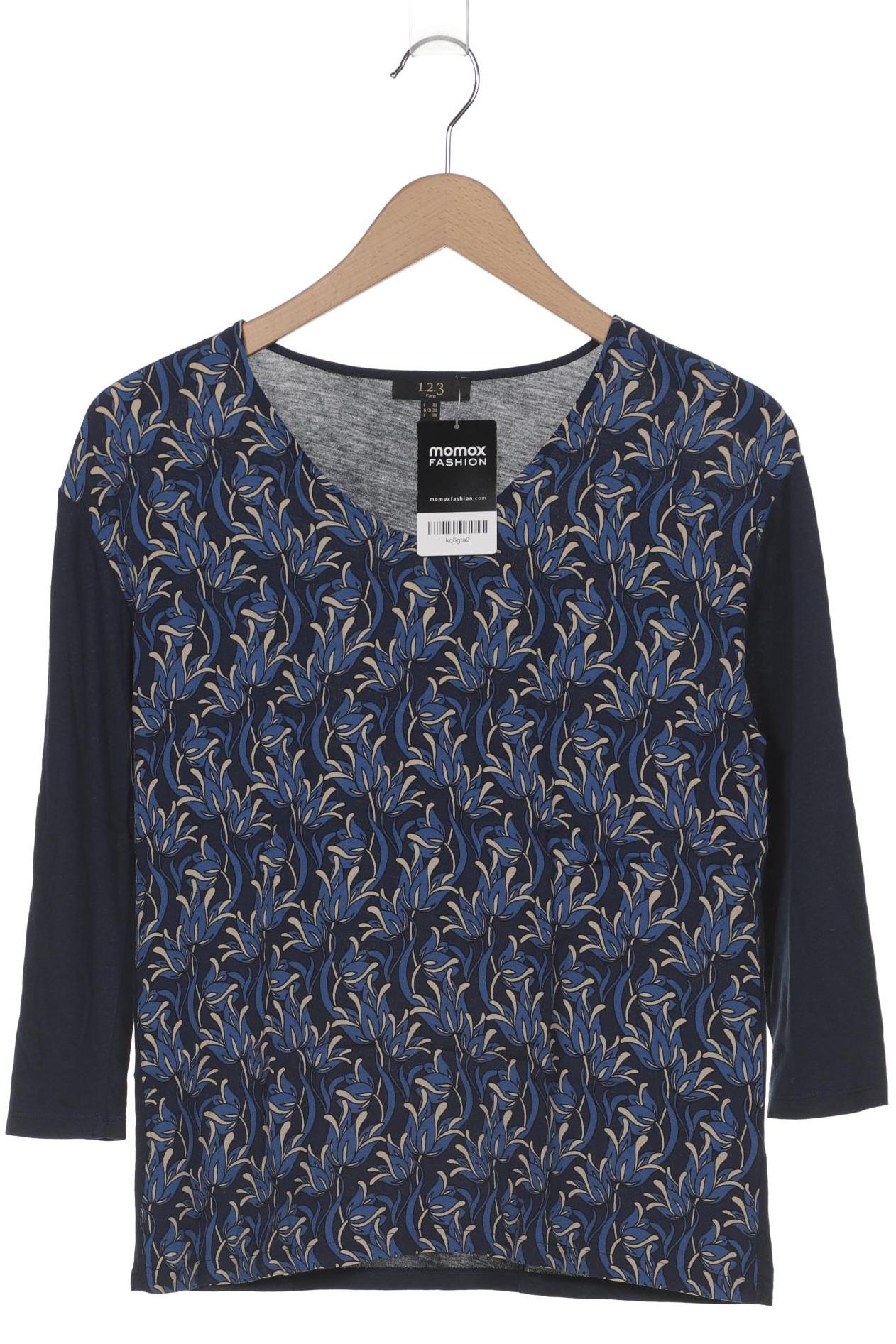 

1 2 3 Paris Damen Langarmshirt, marineblau, Gr. 34
