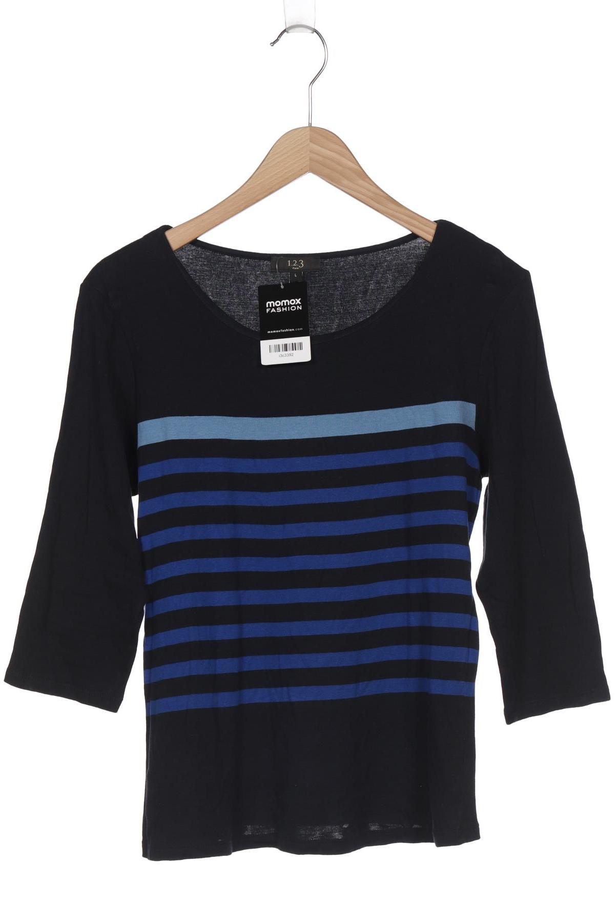 

1 2 3 Paris Damen Langarmshirt, marineblau