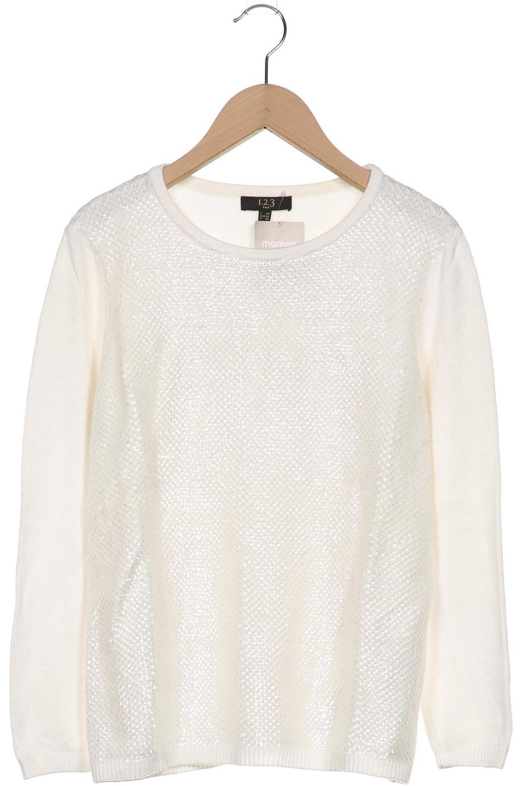 

1 2 3 Paris Damen Pullover, weiß, Gr. 36