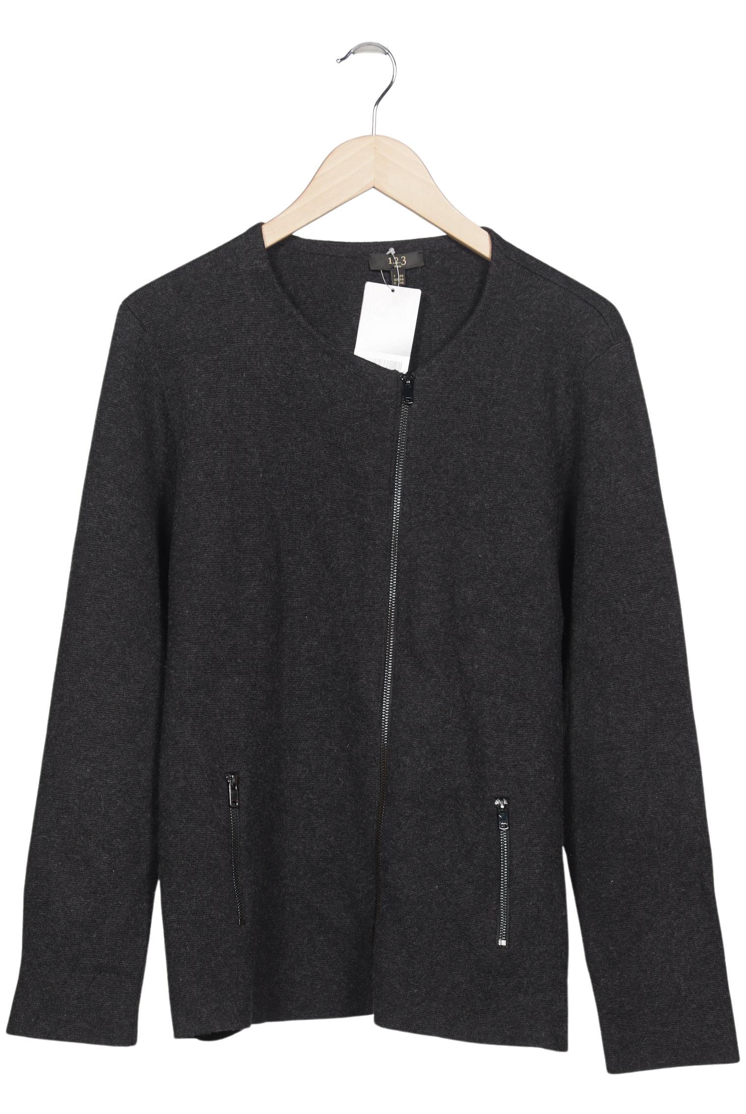 

1 2 3 Paris Damen Strickjacke, grau, Gr. 44