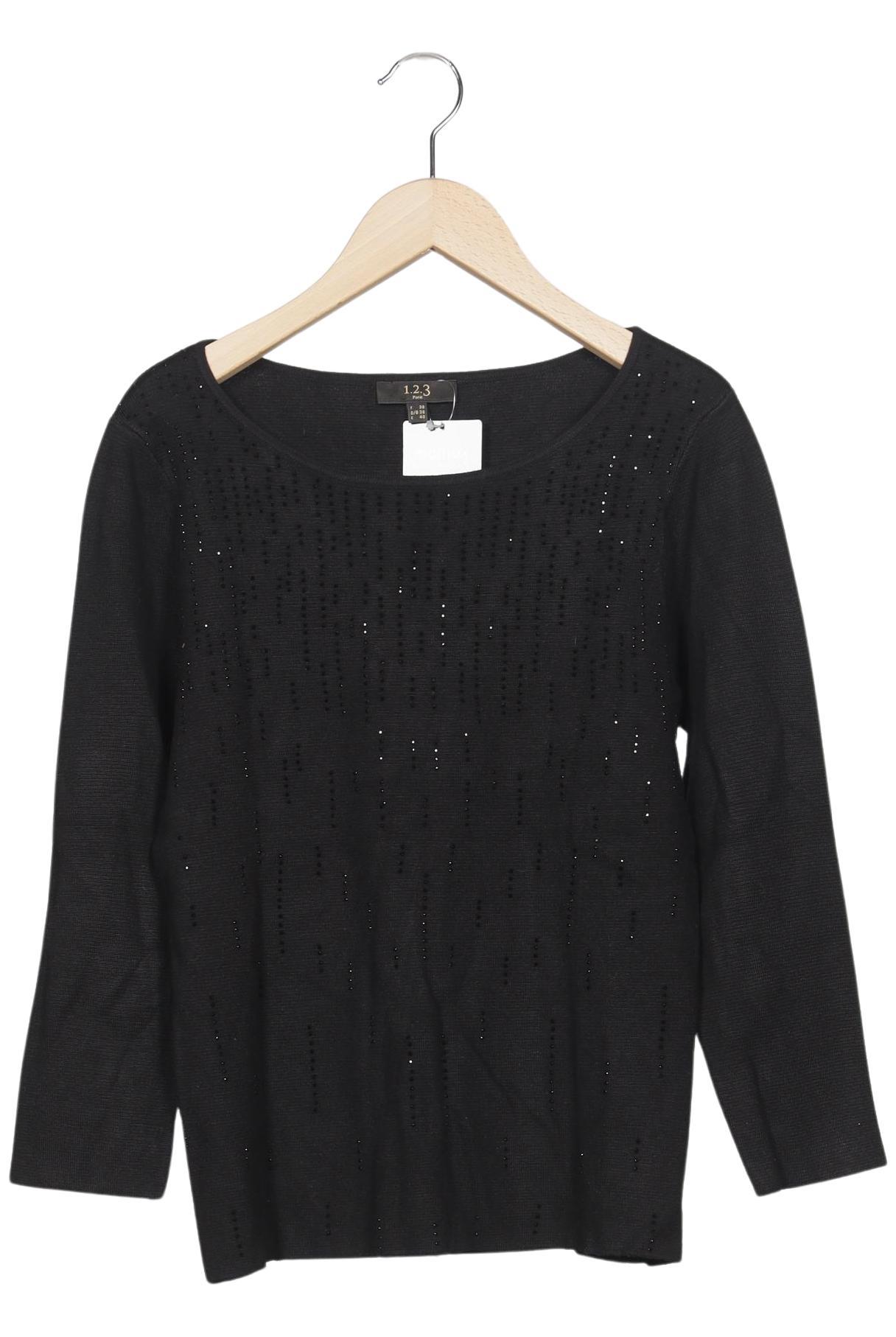 

1 2 3 Paris Damen Pullover, schwarz, Gr. 36