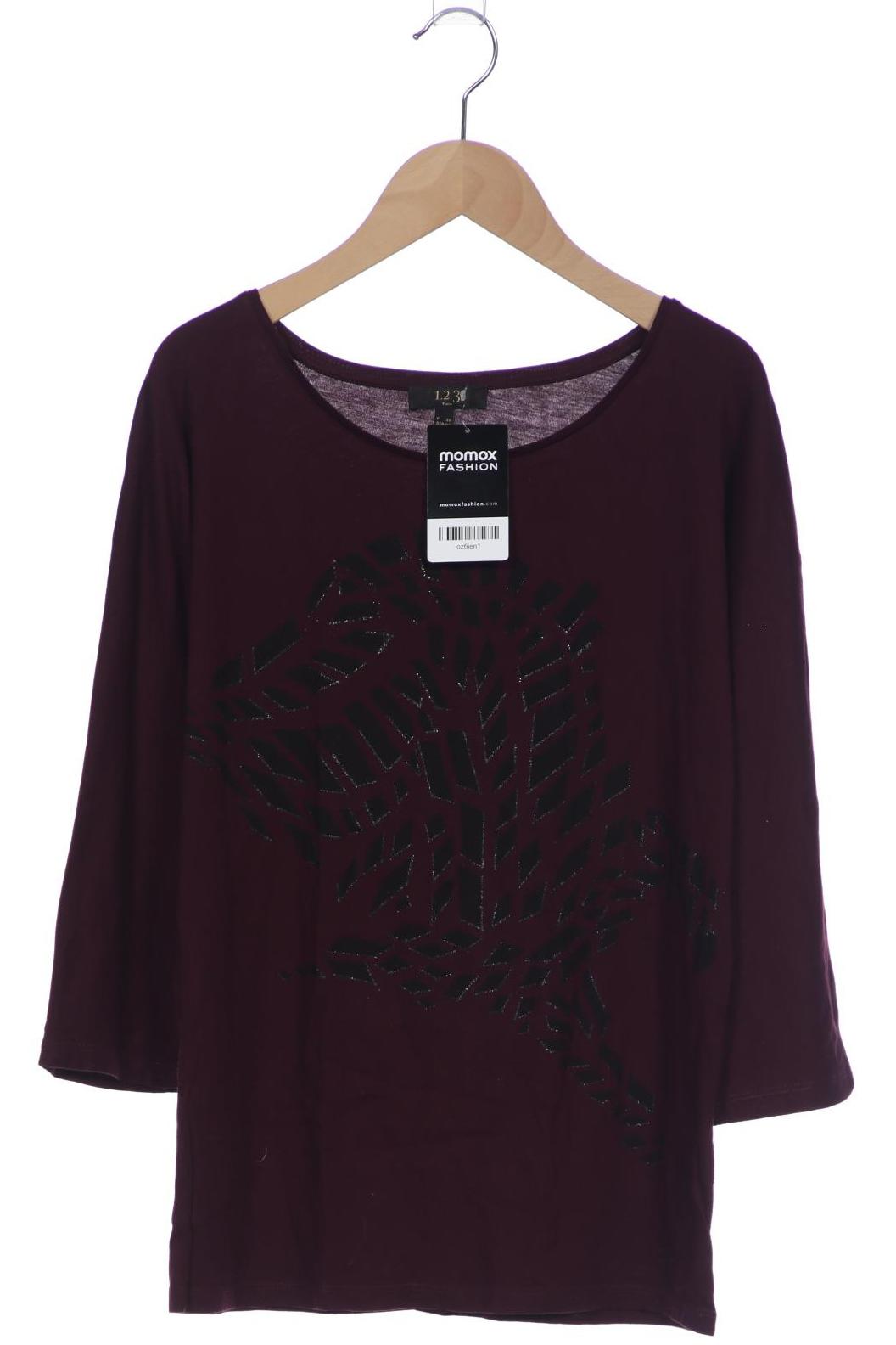 

1 2 3 Paris Damen Langarmshirt, bordeaux, Gr. 34