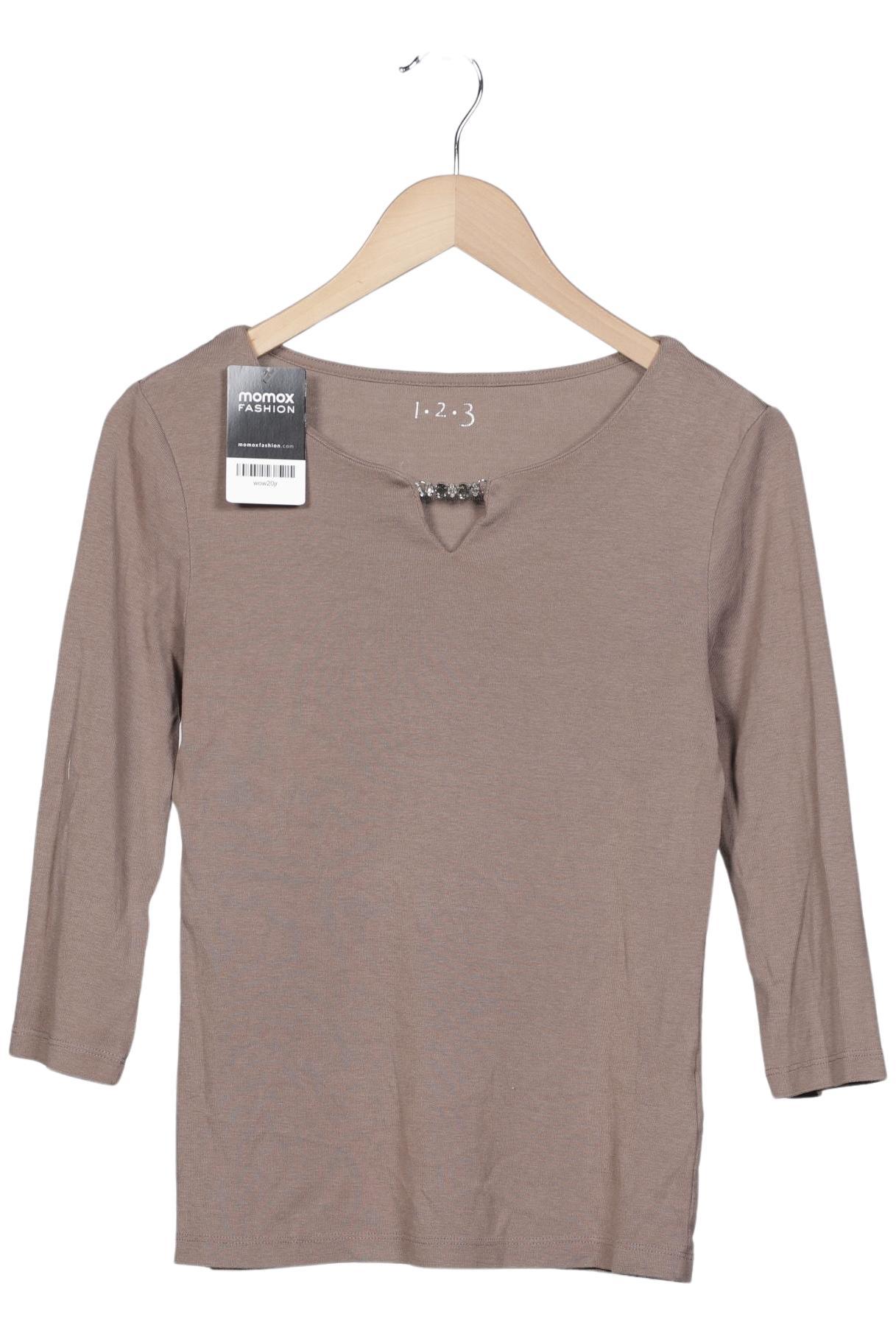 

1 2 3 Paris Damen Langarmshirt, grau, Gr. 36