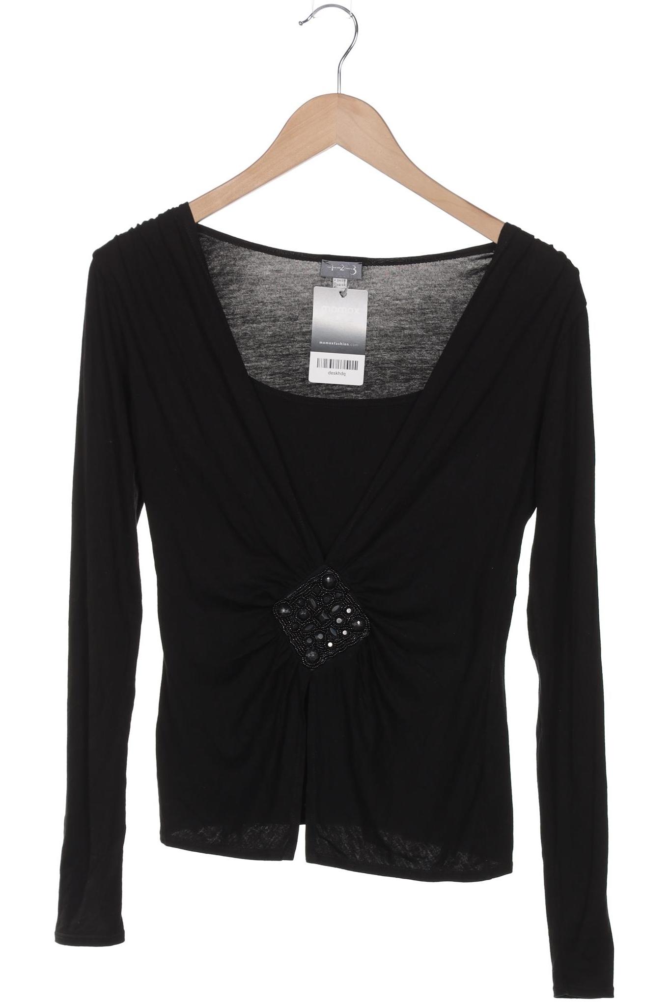

1 2 3 Paris Damen Langarmshirt, schwarz, Gr. 32