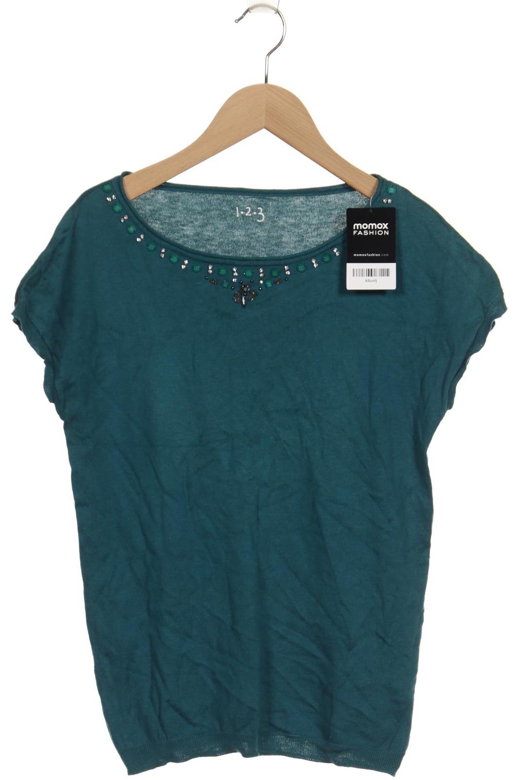 

1 2 3 Paris Damen Pullover, türkis, Gr. 34