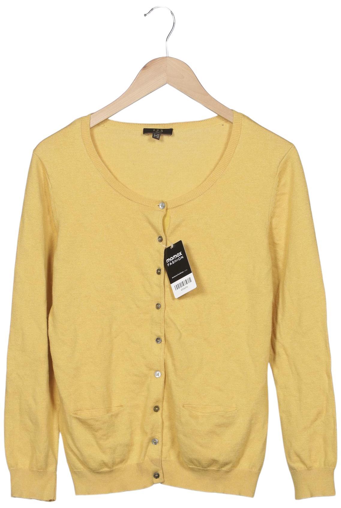 

1 2 3 Paris Damen Strickjacke, gelb, Gr. 40