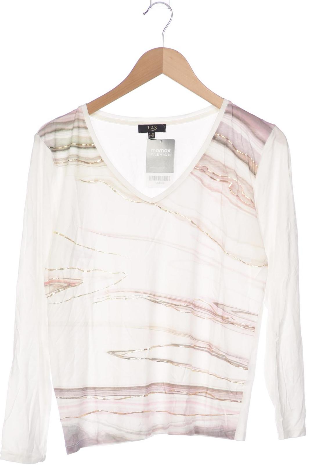 

1 2 3 Paris Damen Langarmshirt, weiß, Gr. 38
