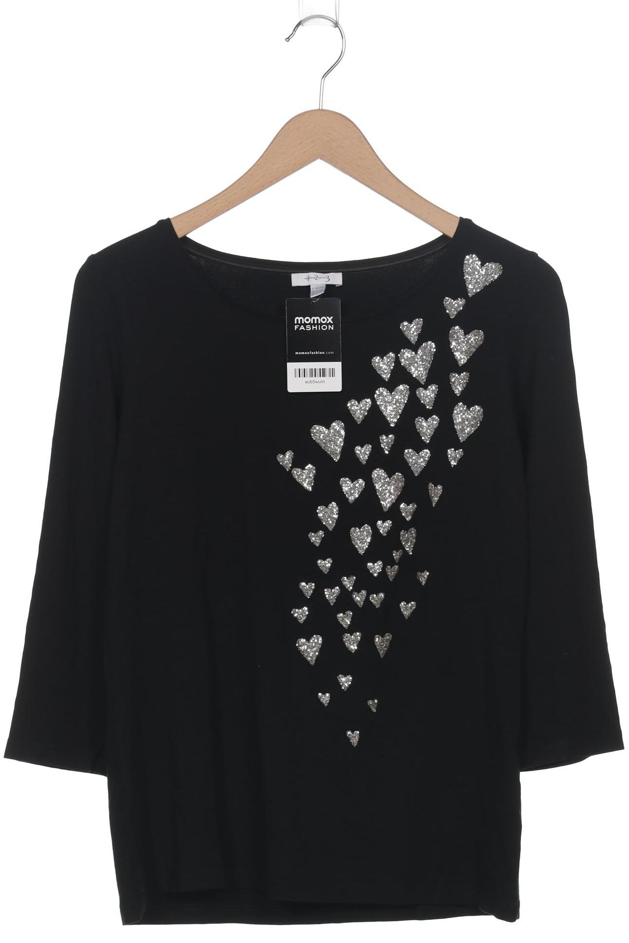 

1 2 3 Paris Damen Langarmshirt, schwarz, Gr. 40