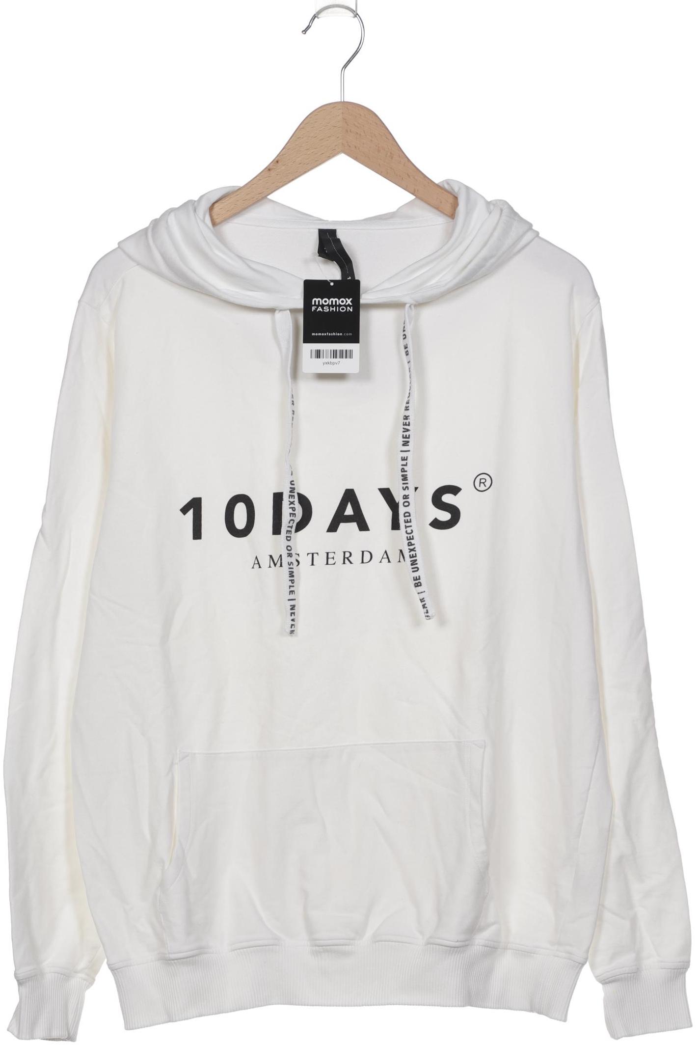 

10Days Damen Kapuzenpullover, weiß, Gr. 46