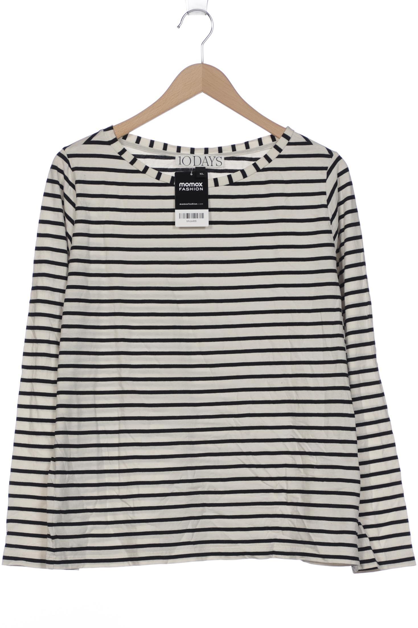 

10Days Damen Langarmshirt, weiß, Gr. 44