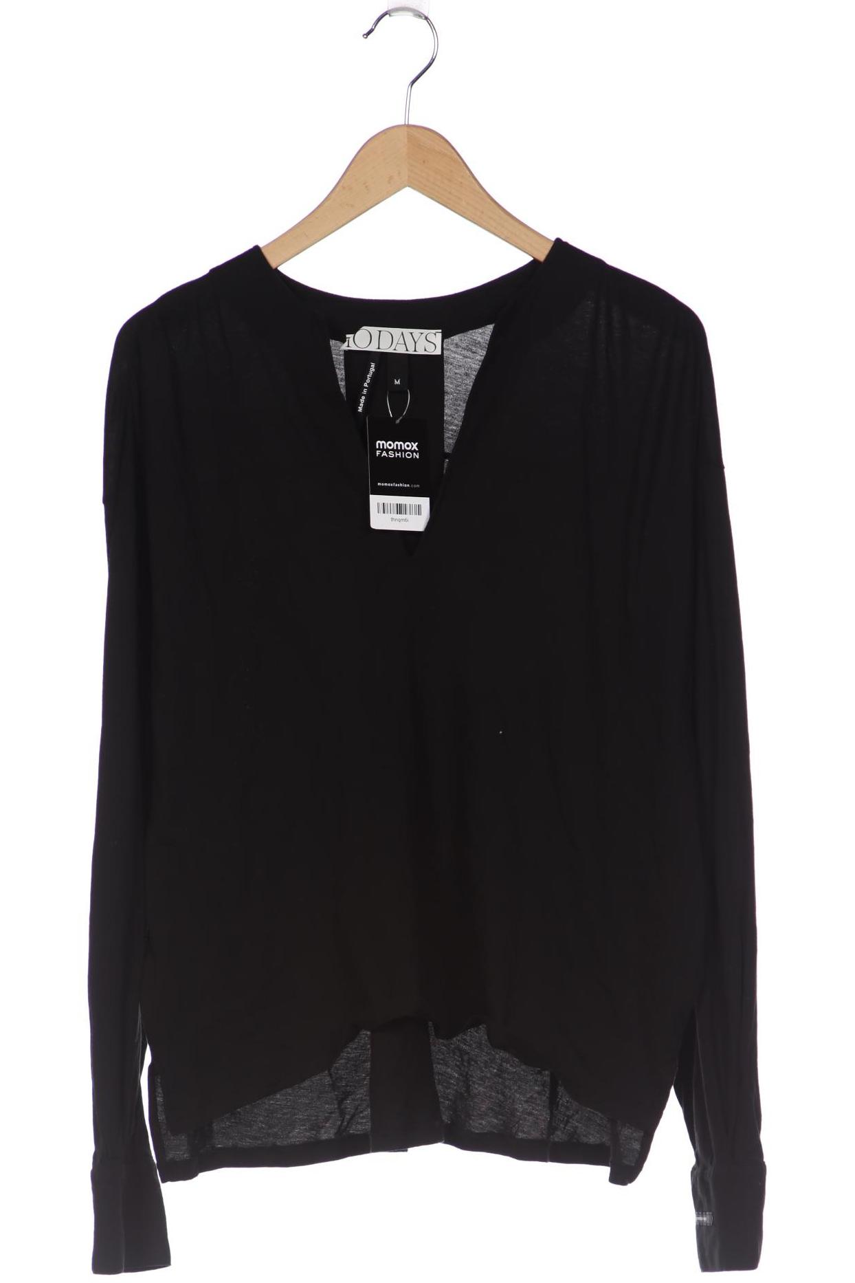 

10DAYS Damen Langarmshirt, schwarz