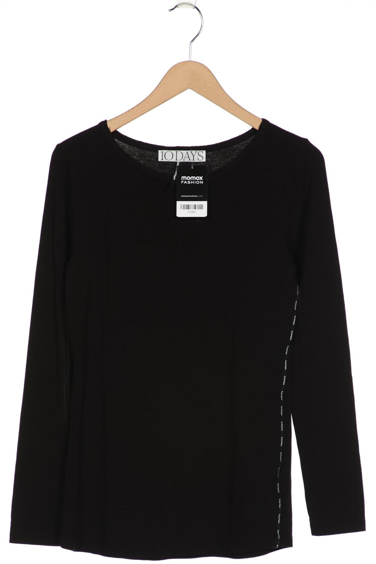 

10DAYS Damen Langarmshirt, schwarz