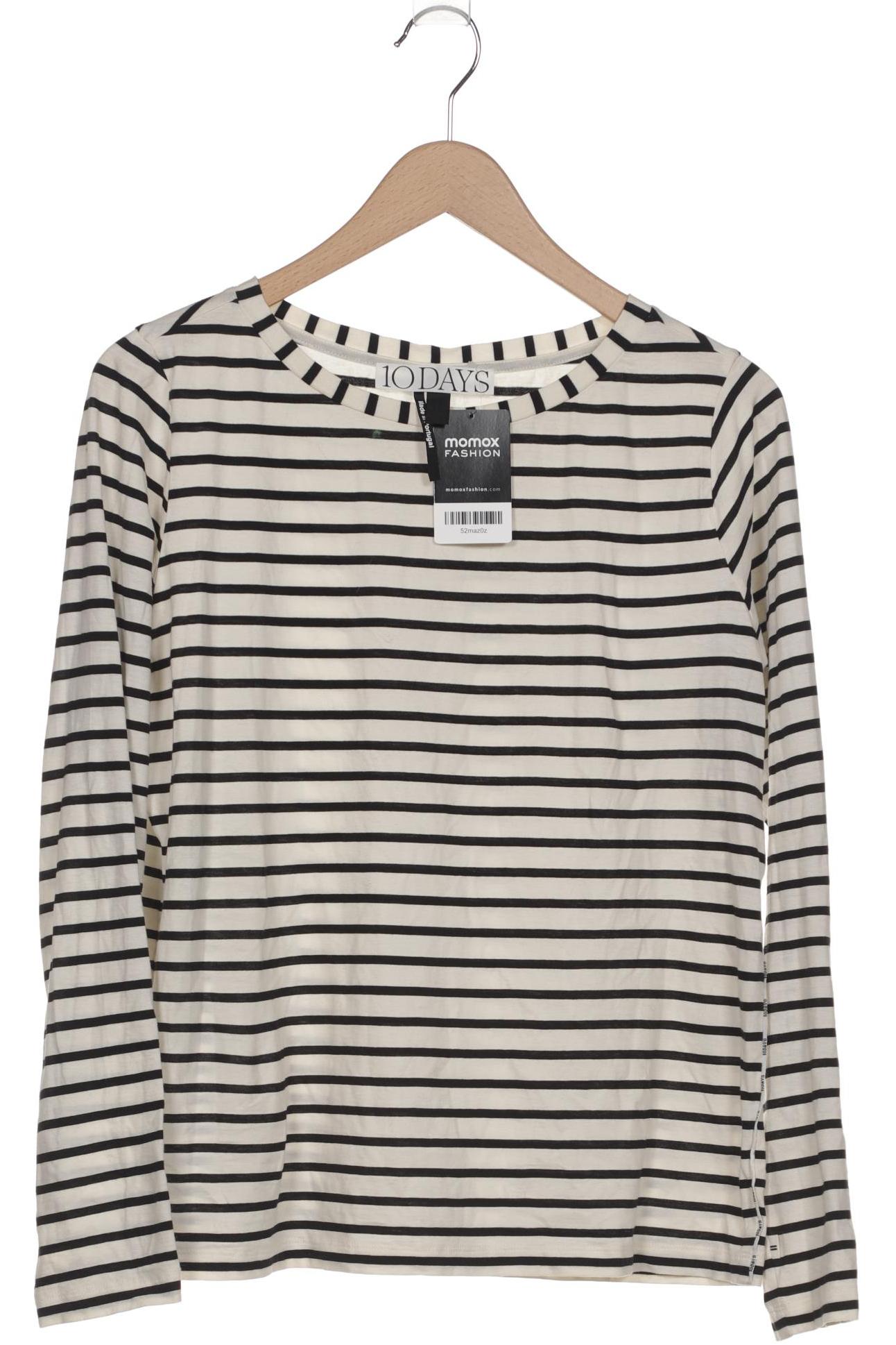 

10Days Damen Langarmshirt, cremeweiß, Gr. 38