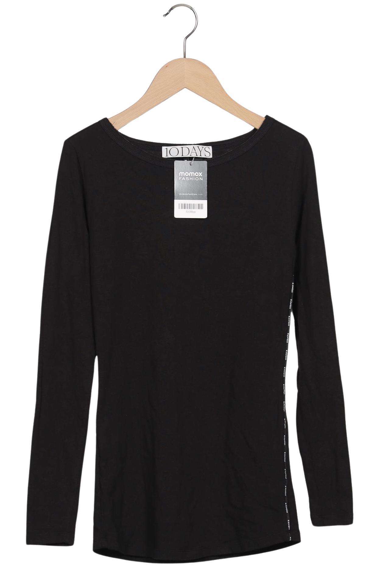 

10Days Damen Langarmshirt, schwarz, Gr. 34