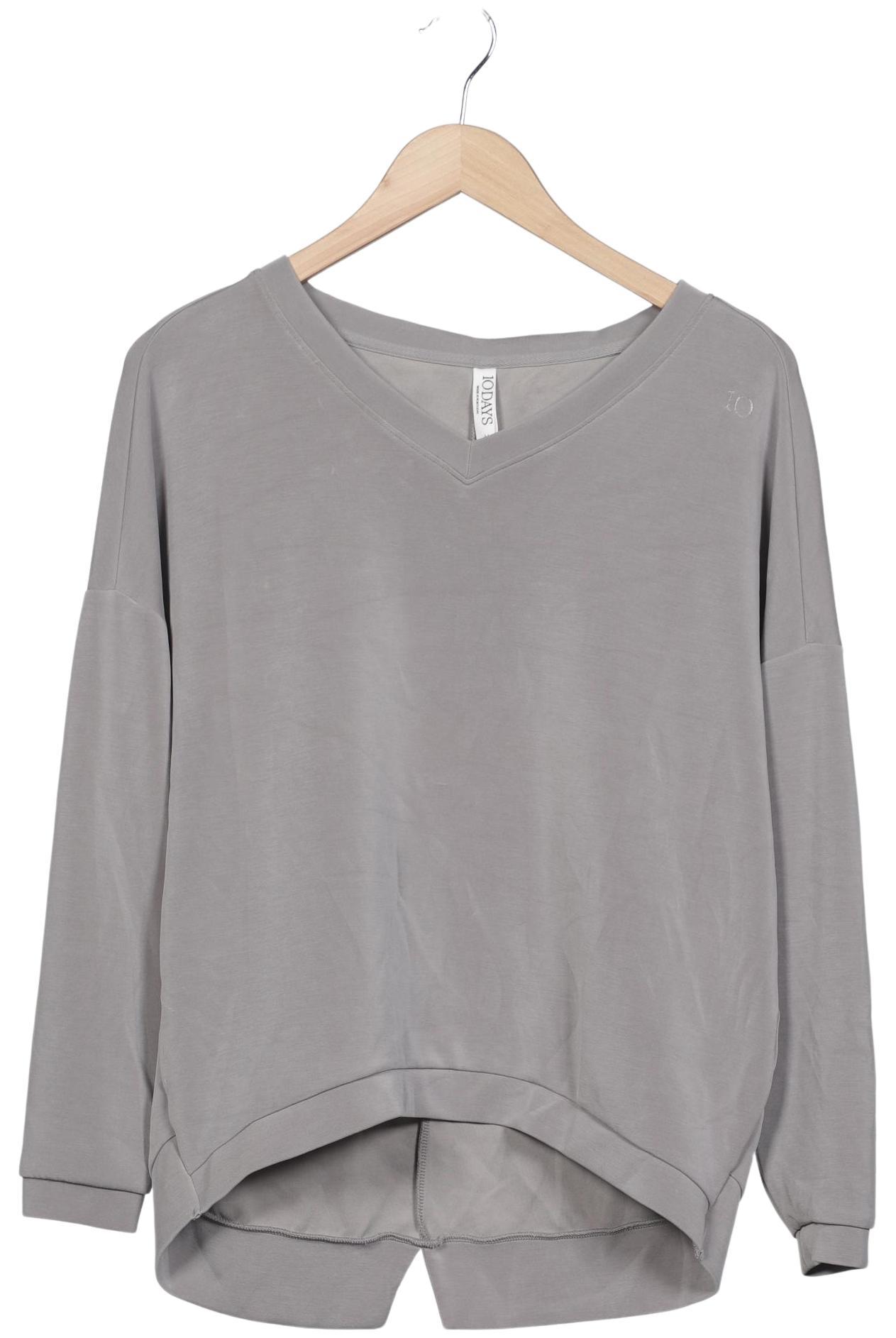 

10Days Damen Langarmshirt, grau, Gr. 38