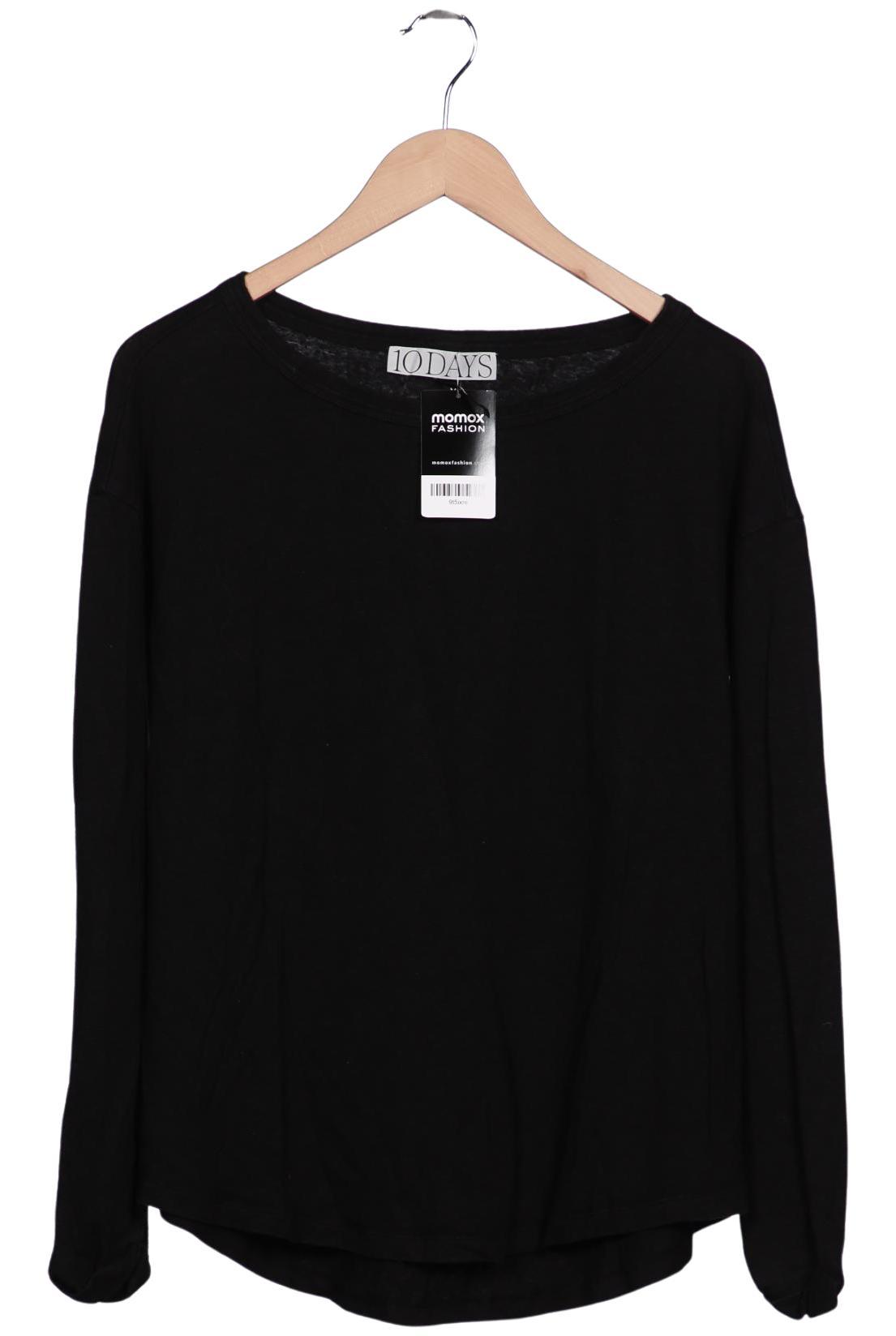 

10Days Damen Langarmshirt, schwarz, Gr. 38