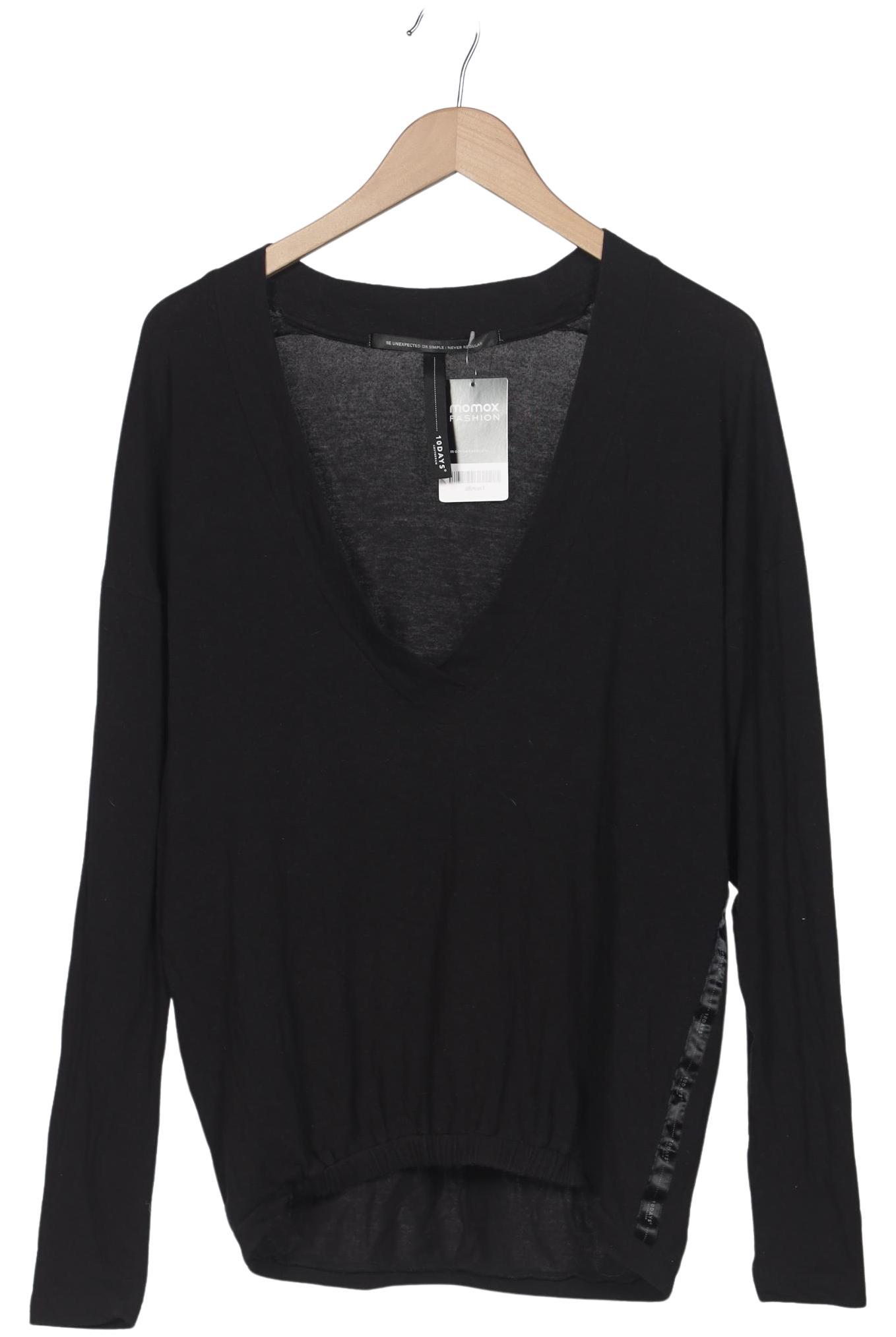 

10Days Damen Langarmshirt, schwarz, Gr. 42