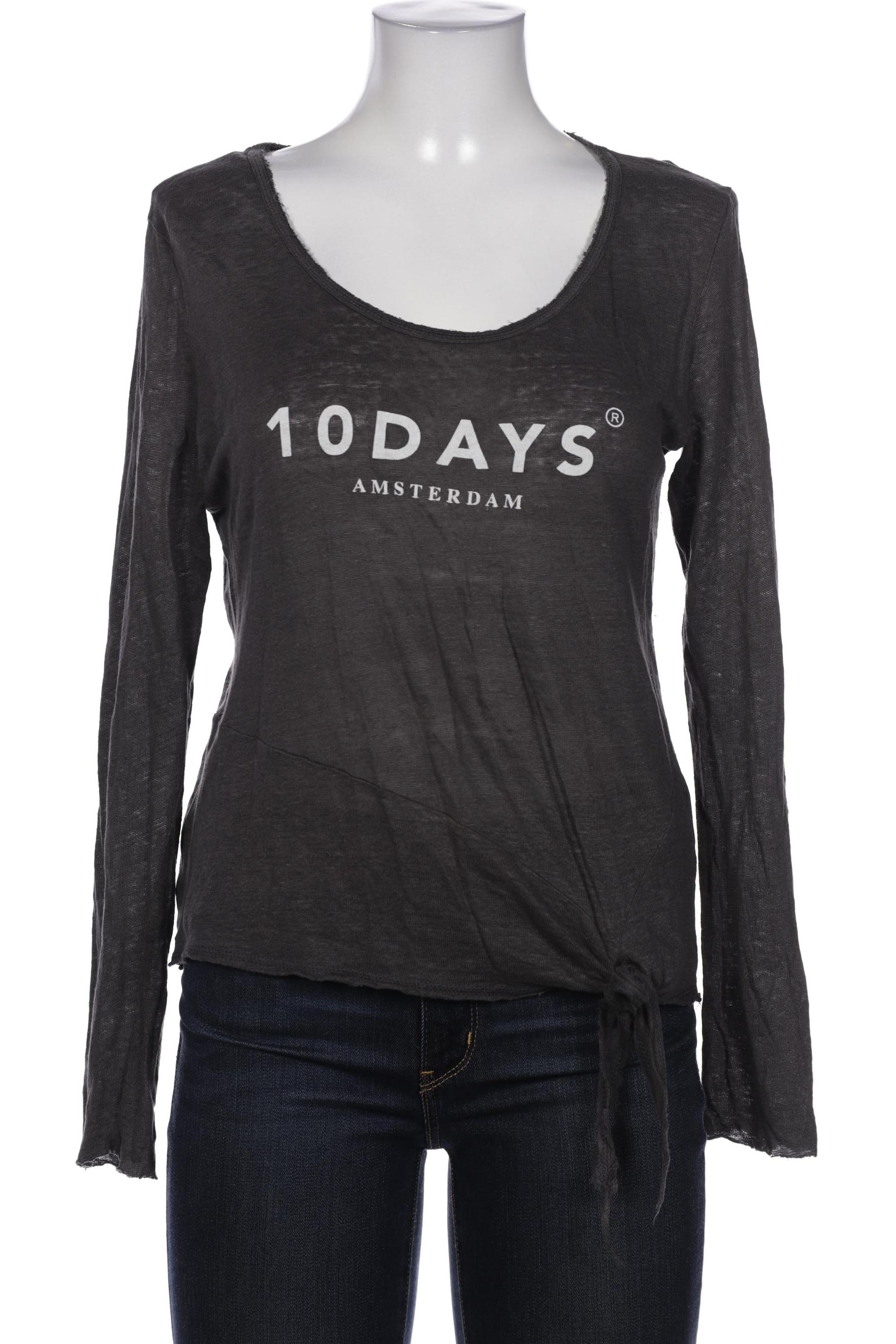 

10Days Damen Langarmshirt, grau, Gr. 36