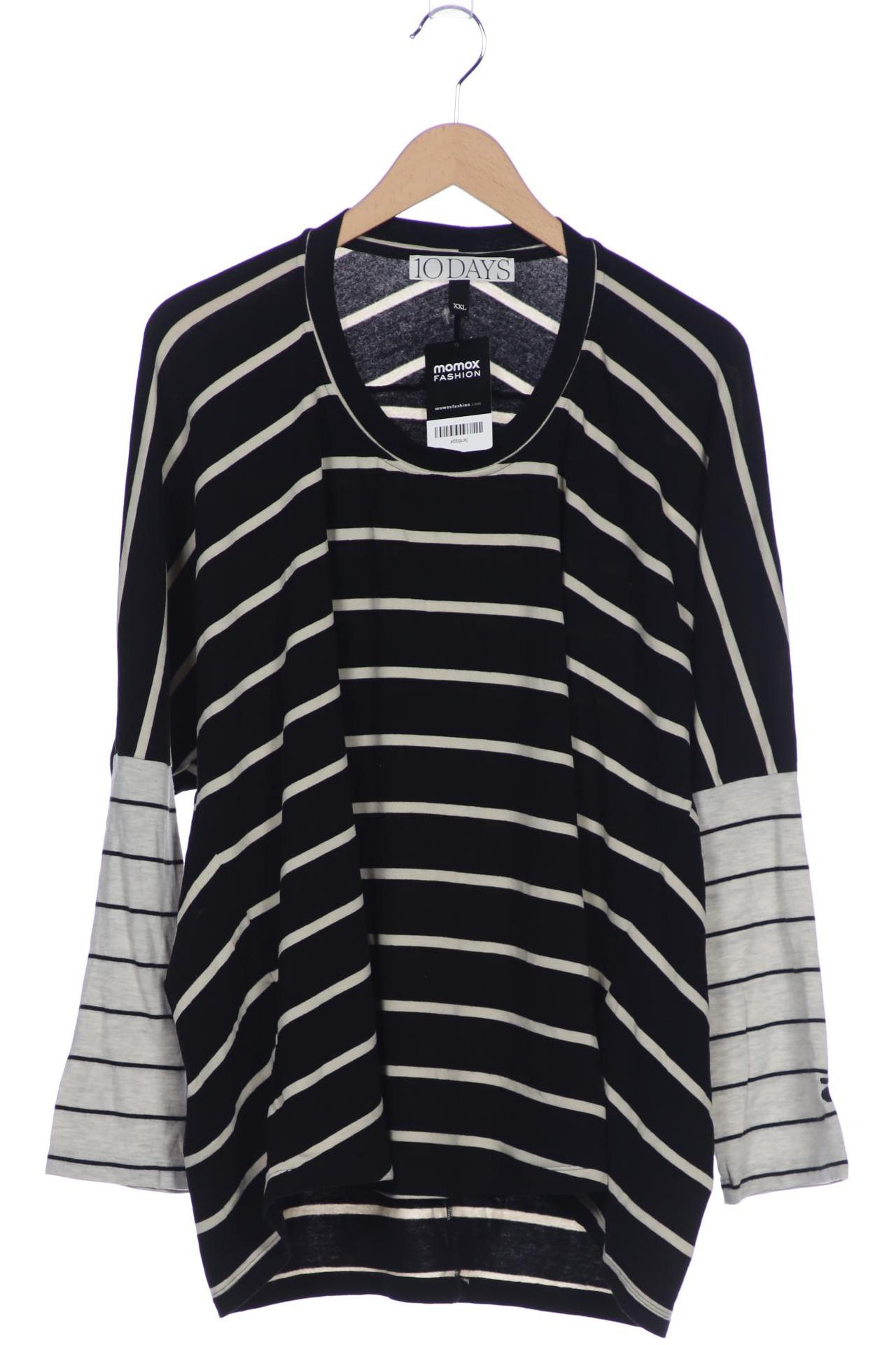 

10Days Damen Langarmshirt, schwarz, Gr. 46