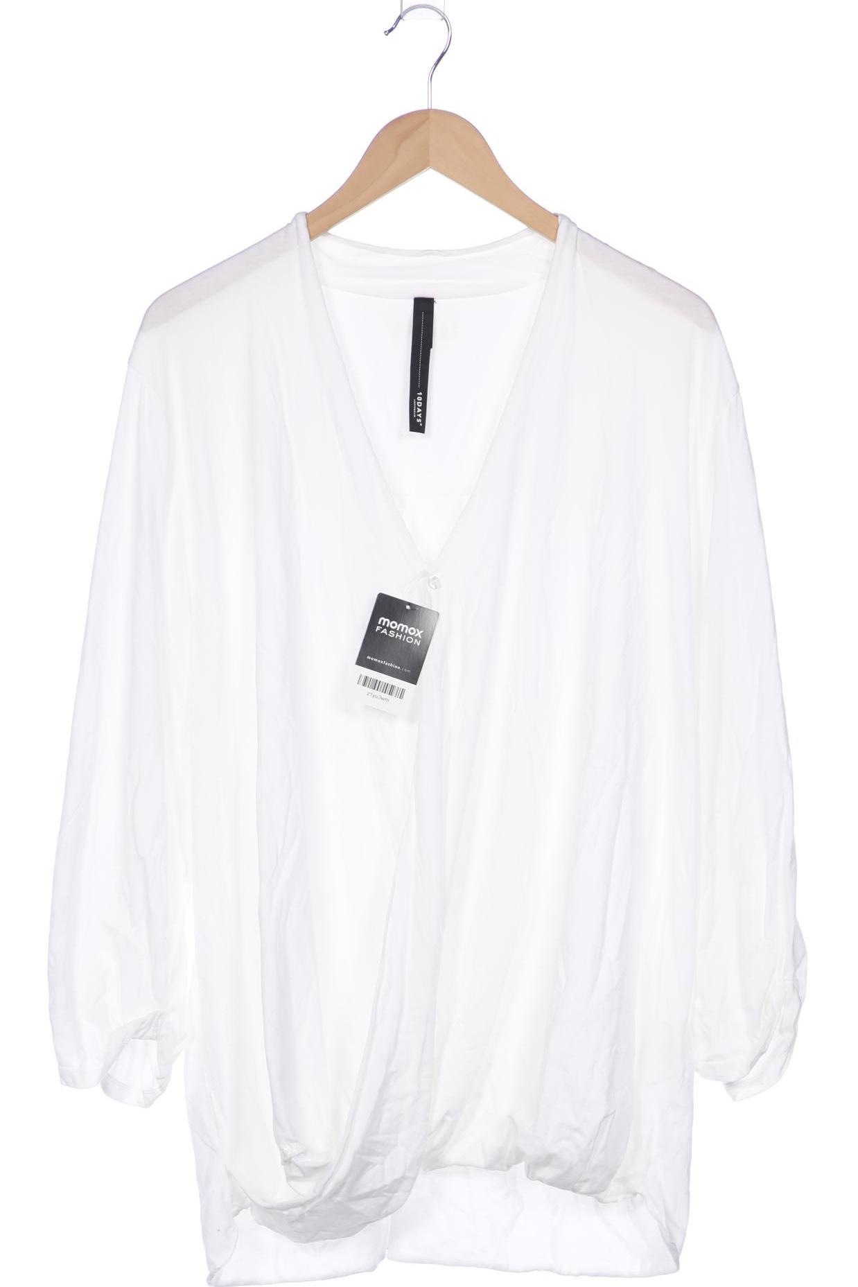 

10Days Damen Langarmshirt, weiß, Gr. 48