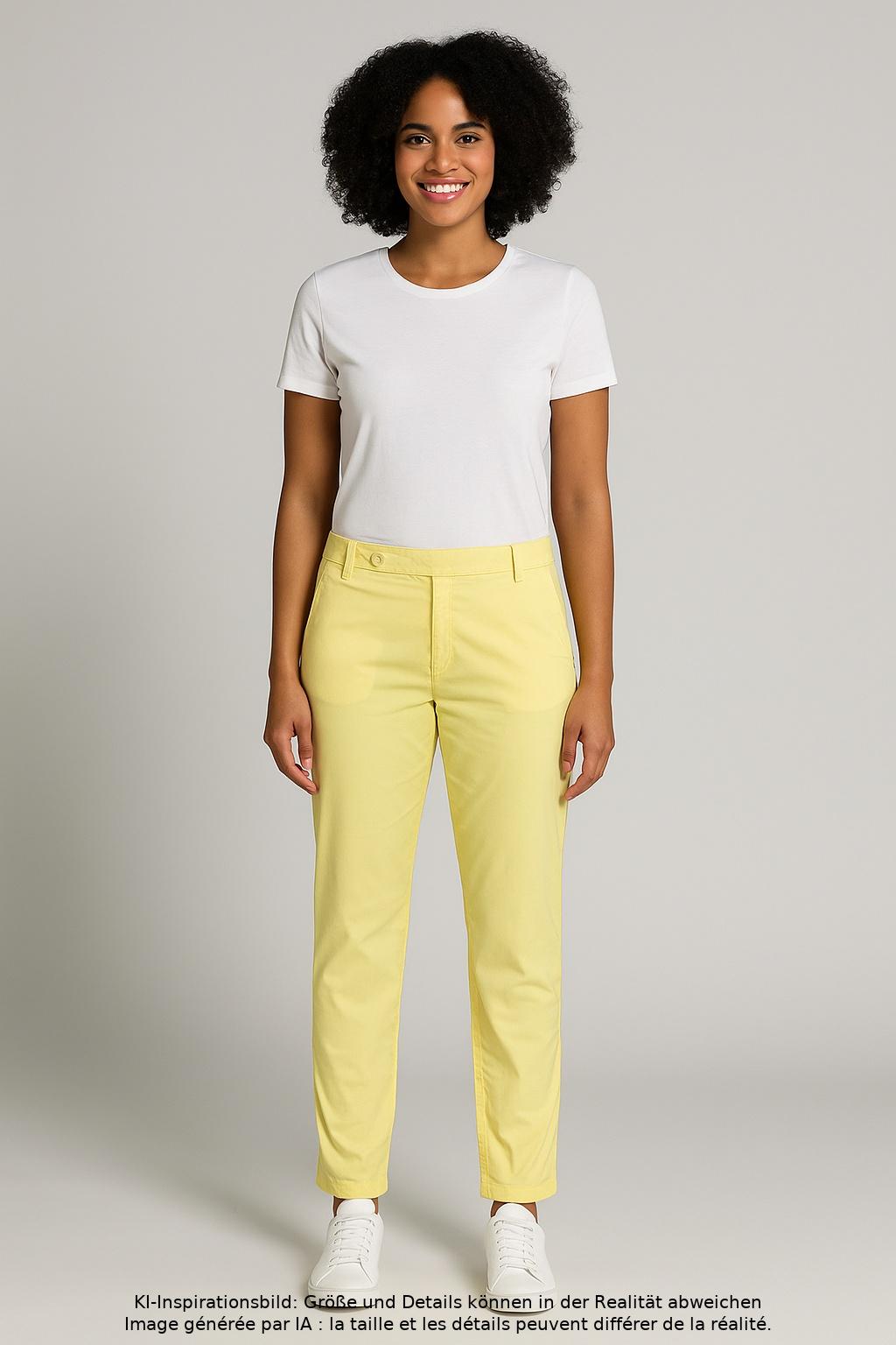 

10Days Damen Stoffhose, gelb, Gr. 31