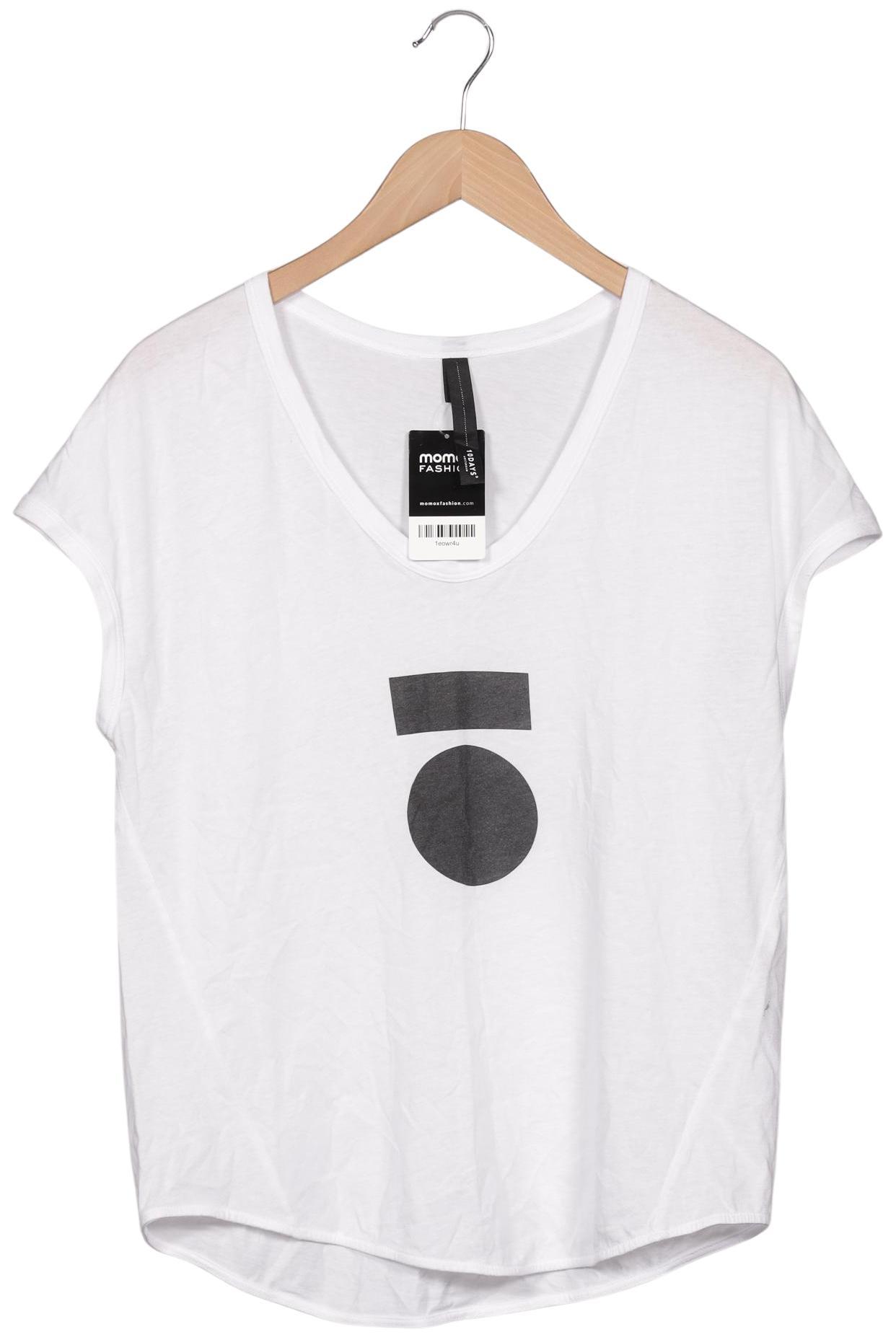 

10Days Damen T-Shirt, weiß, Gr. 38