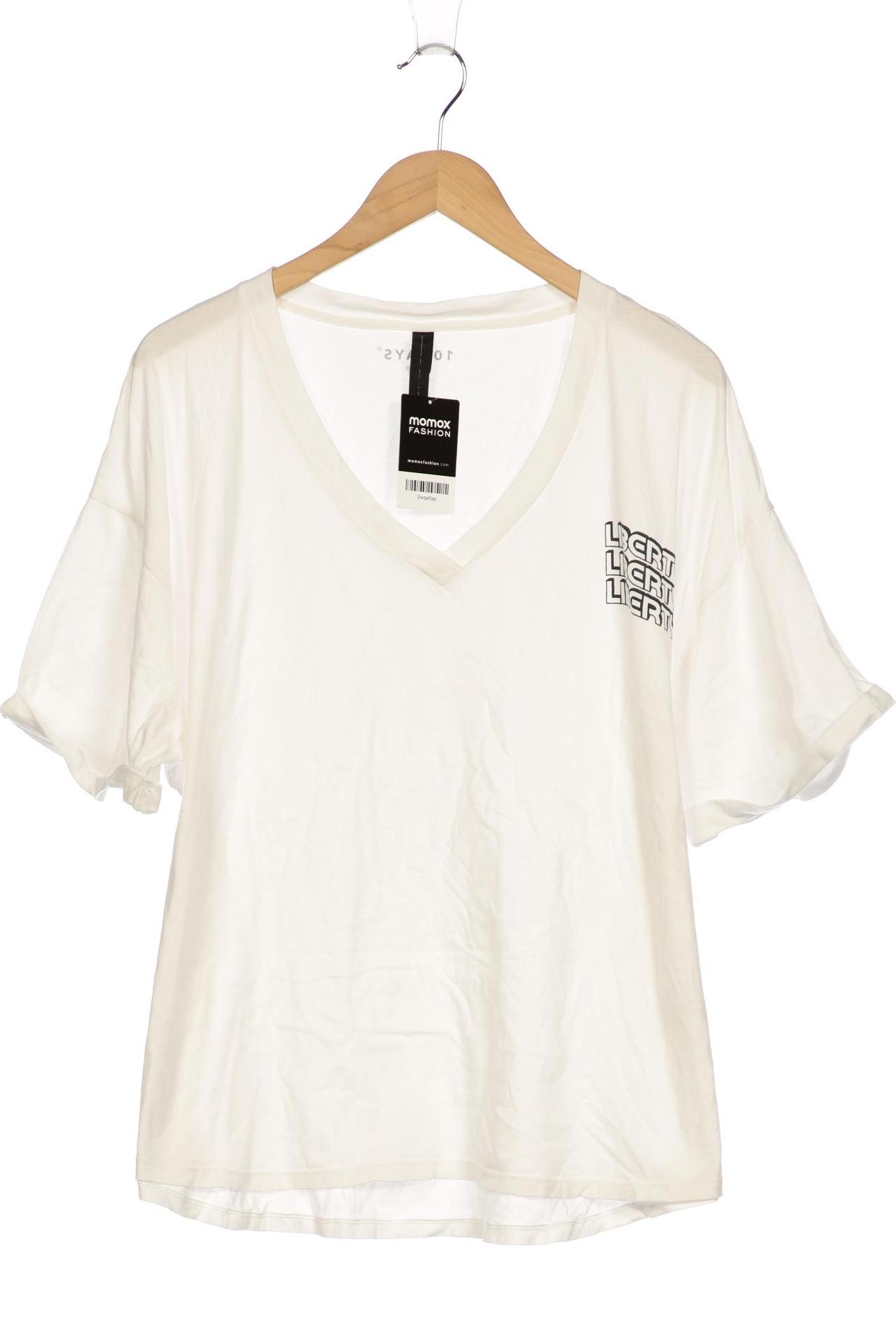 

10Days Damen T-Shirt, weiß, Gr. 44