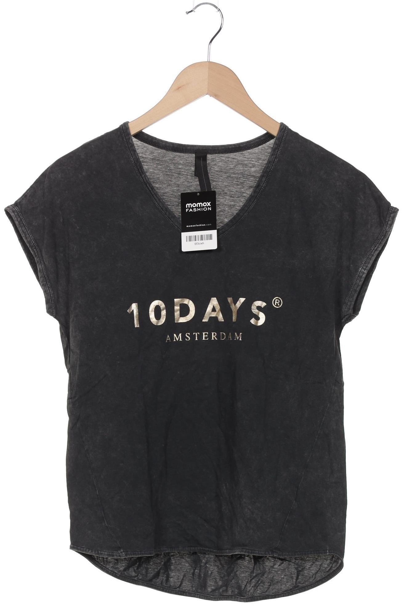 

10Days Damen T-Shirt, schwarz, Gr. 38
