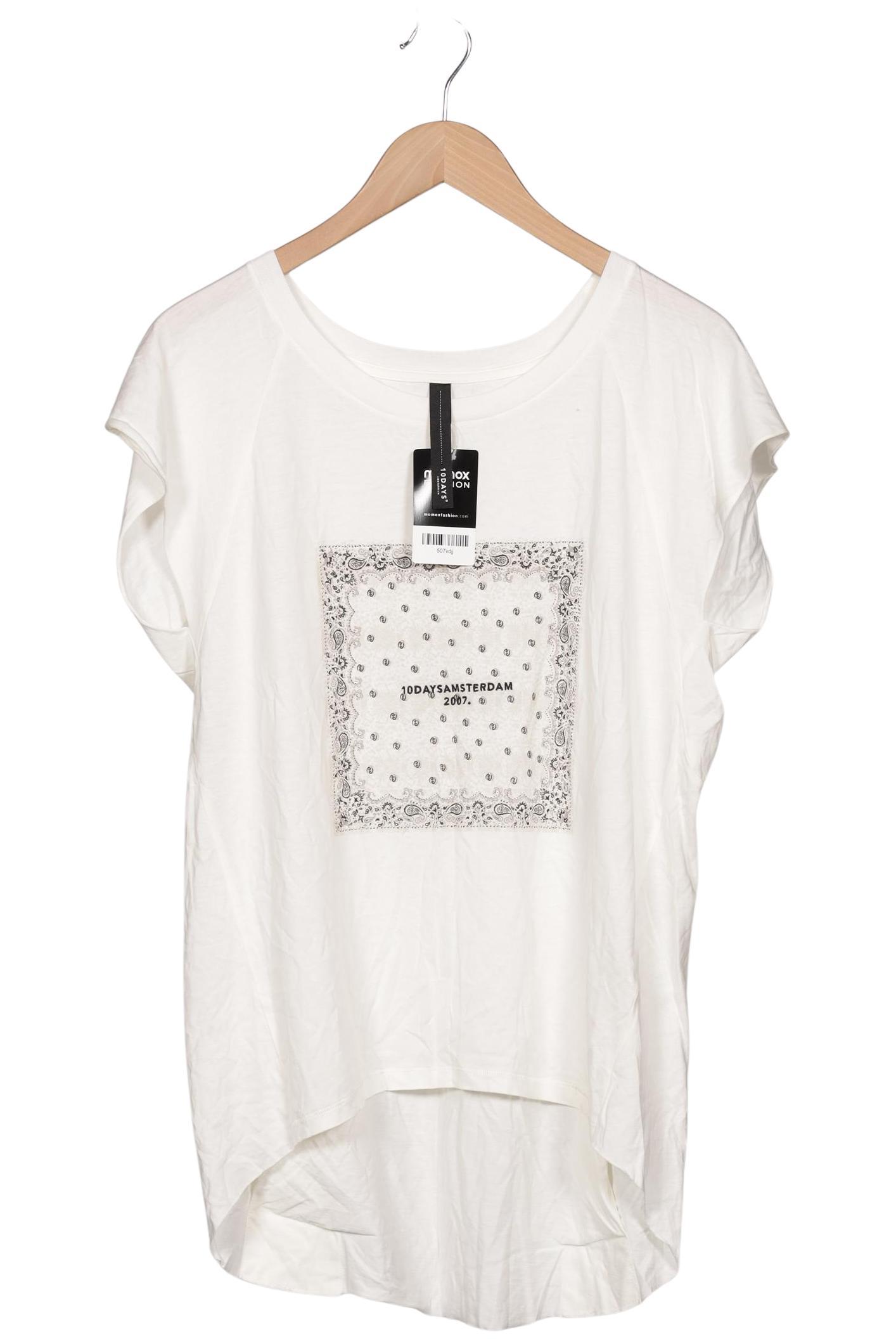

10Days Damen T-Shirt, cremeweiß, Gr. 38